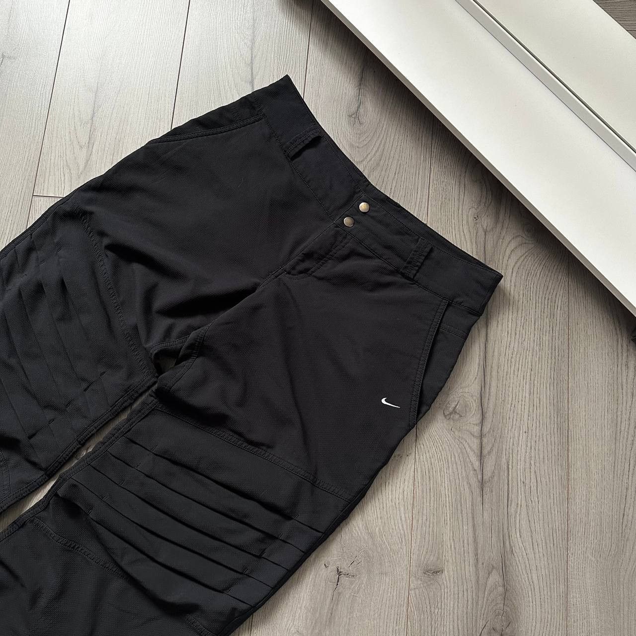 Nike × Vintage Nike y2k Vintage Drill Track Pants Baggy Boxy Swoosh Logo Size US 34 / EU 50 - 3 Thumbnail