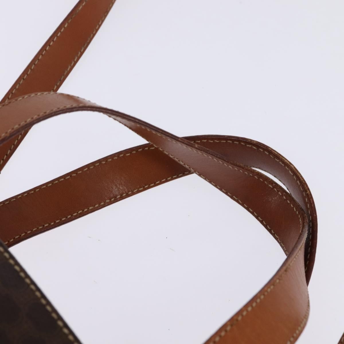 Celine CELINE Macadam Canvas Hand Bag Pvc Leather Brown Gold Size ONE SIZE - 8 Thumbnail