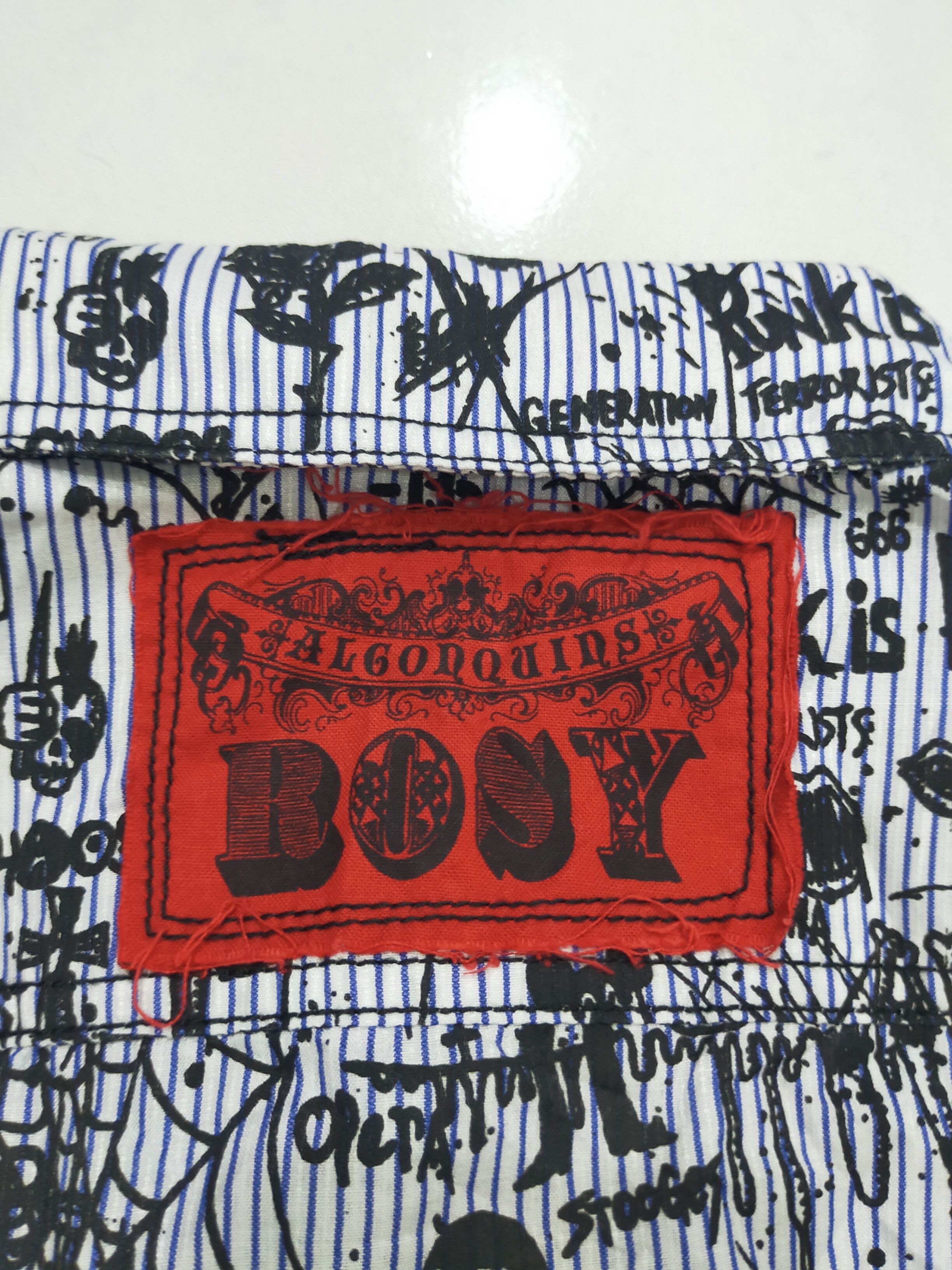 If Six Was Nine × Japanese Brand × Le Grande Bleu (L.G.B.) 🔥 ALGONQUINS PUNK FULLPRINT SKULL BUTTON UP Size M / US 6-8 / IT 42-44 - 6 Thumbnail