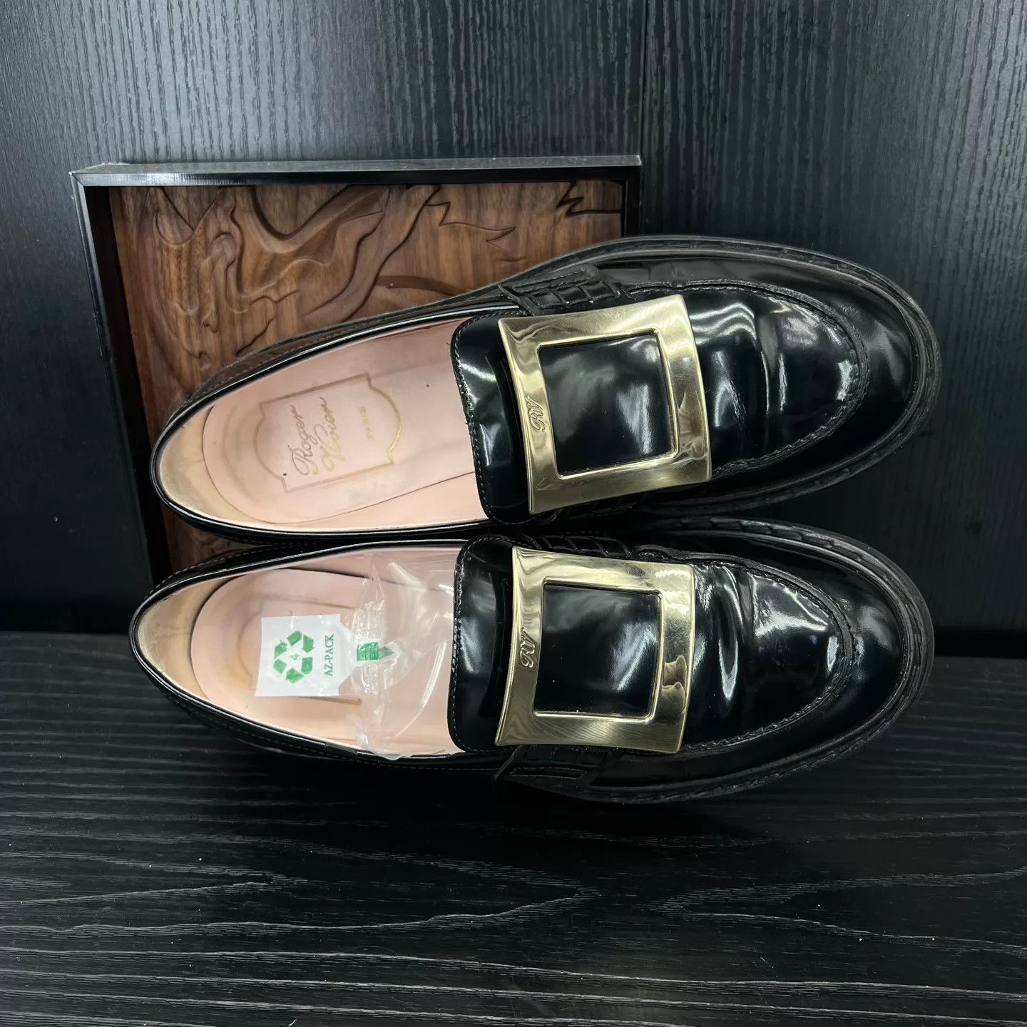 Roger Vivier RV Square Toe Loafers 38 Near New w/ Box Size US 7.5 / IT 37.5 - 5 Thumbnail