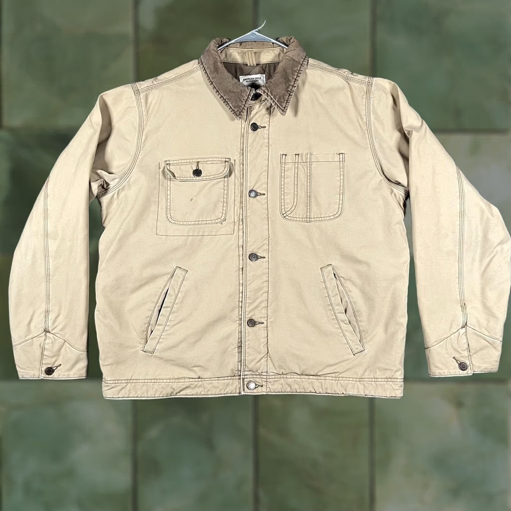 American Eagle Outfitters American Eagle Outfitters Jacket Mens XL Tan Workwear Quilted Corduroy Chore Jacket Size US XL / EU 56 / 4 - 1 Thumbnail