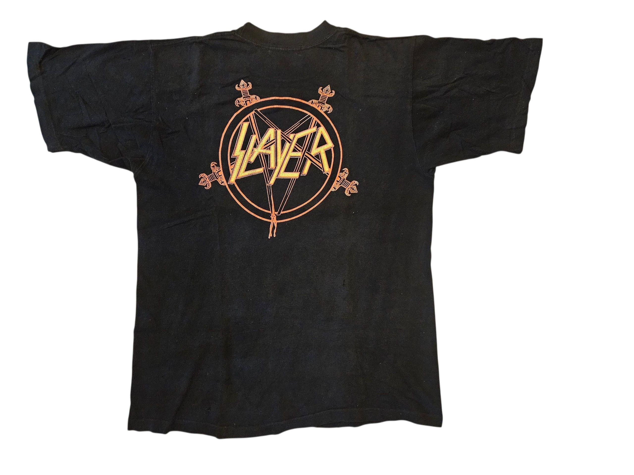 Vintage Vintage Distress Bootleg Slayer Band Tshirt Size US L / EU 52-54 / 3 - 2 Thumbnail