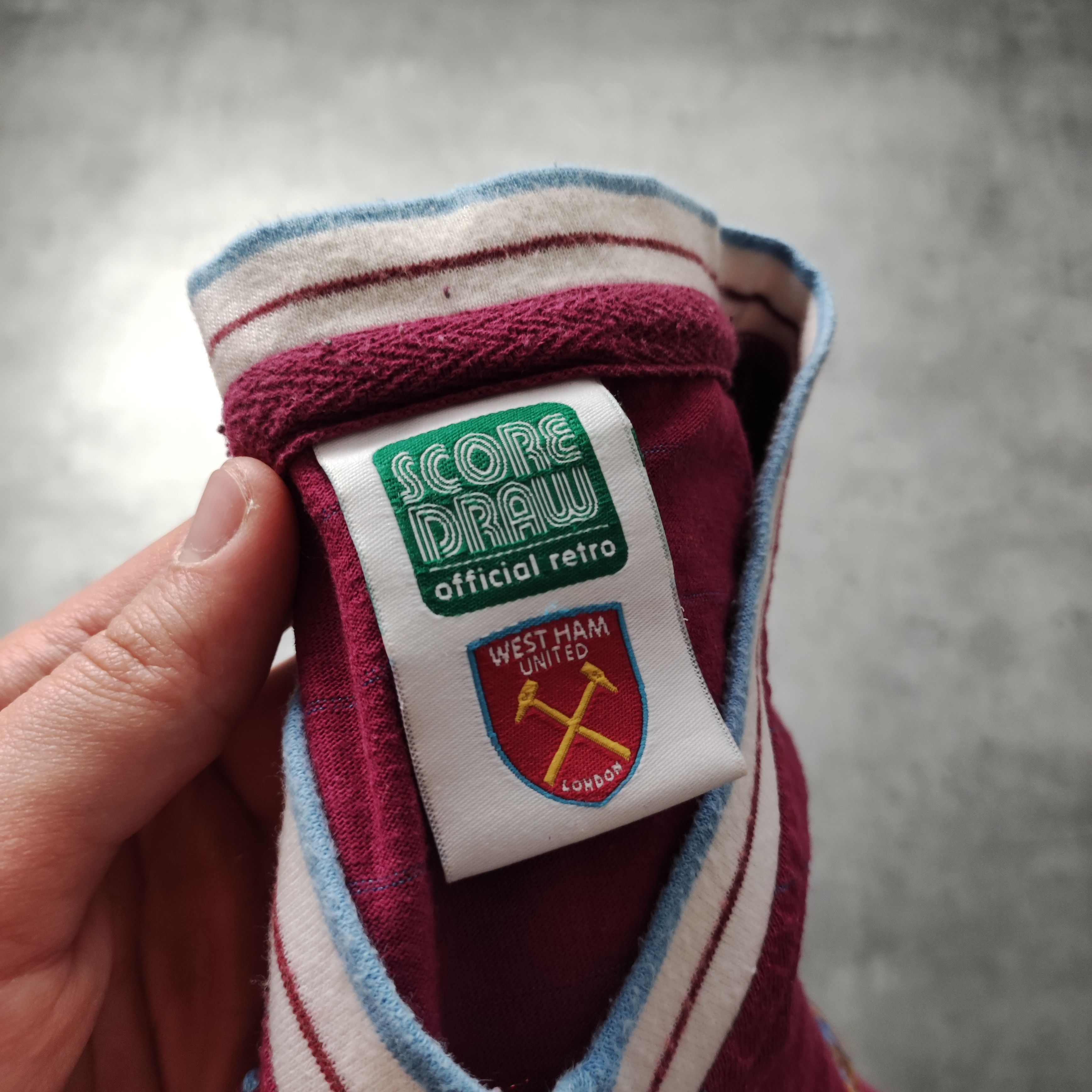 Vintage Vintage Football West Ham United 1986 Score Draw Jersey Size US XL / EU 56 / 4 - 7 Thumbnail