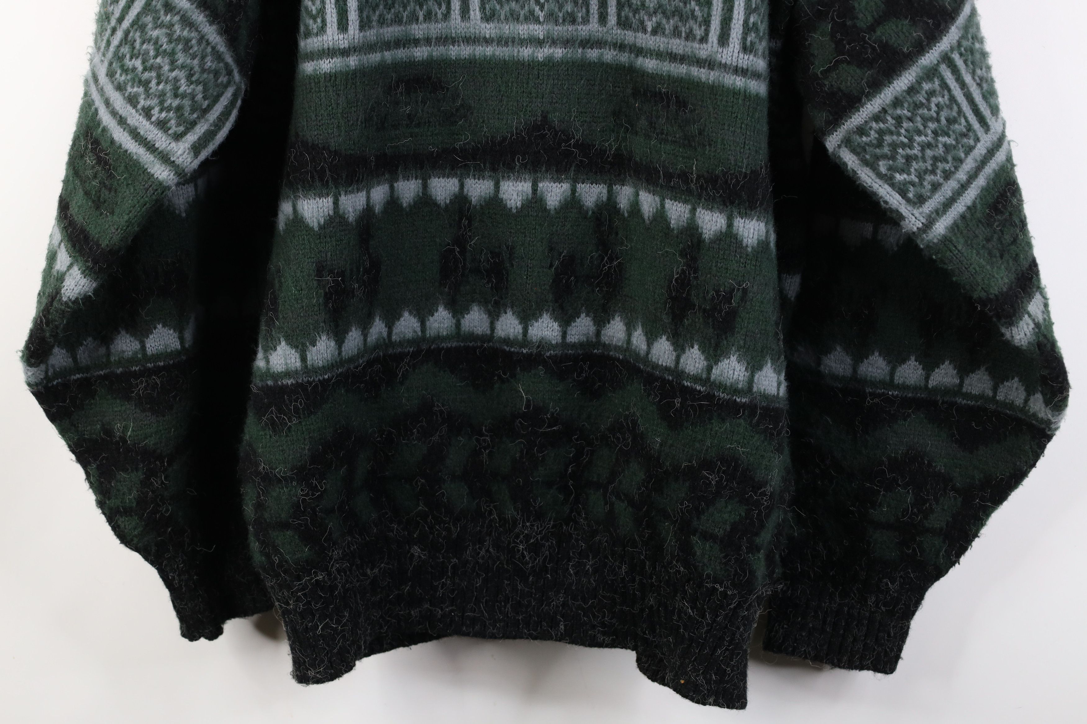 Vintage Vintage 90s Streetwear Wool Knit Shawl Cardigan Sweater USA Size US L / EU 52-54 / 3 - 12 Thumbnail