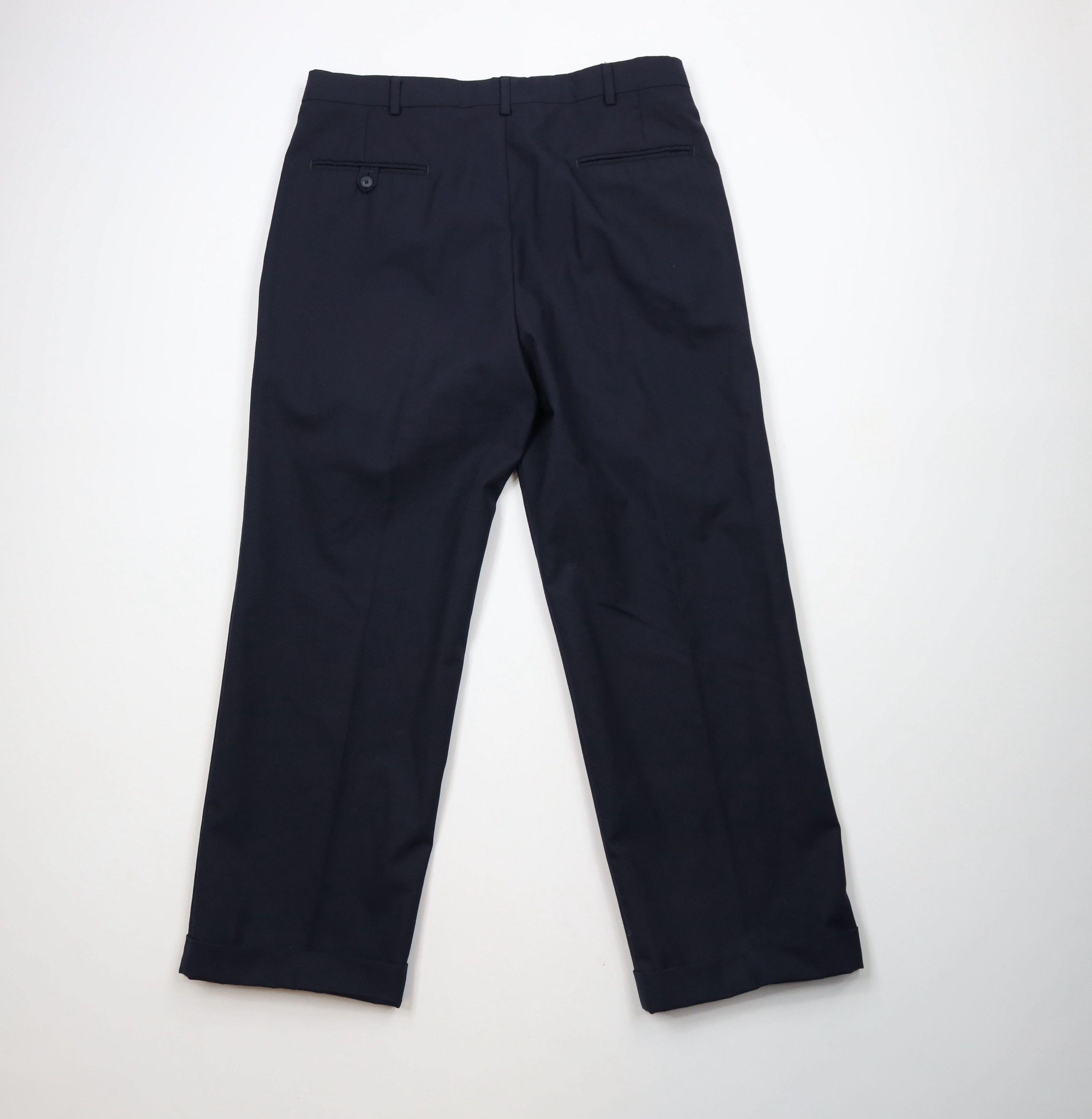 Vintage Vintage 90s Streetwear Pleated Worsted Wool Wide Leg Pants Size US 34 / EU 50 - 10 Thumbnail