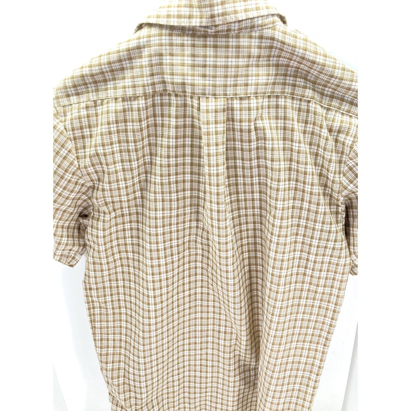 Haband Haband Duke Pearl Snap Shirt Men Size M Beige Check Short Sleeve Western Shirt Size US M / EU 48-50 / 2 - 6 Thumbnail
