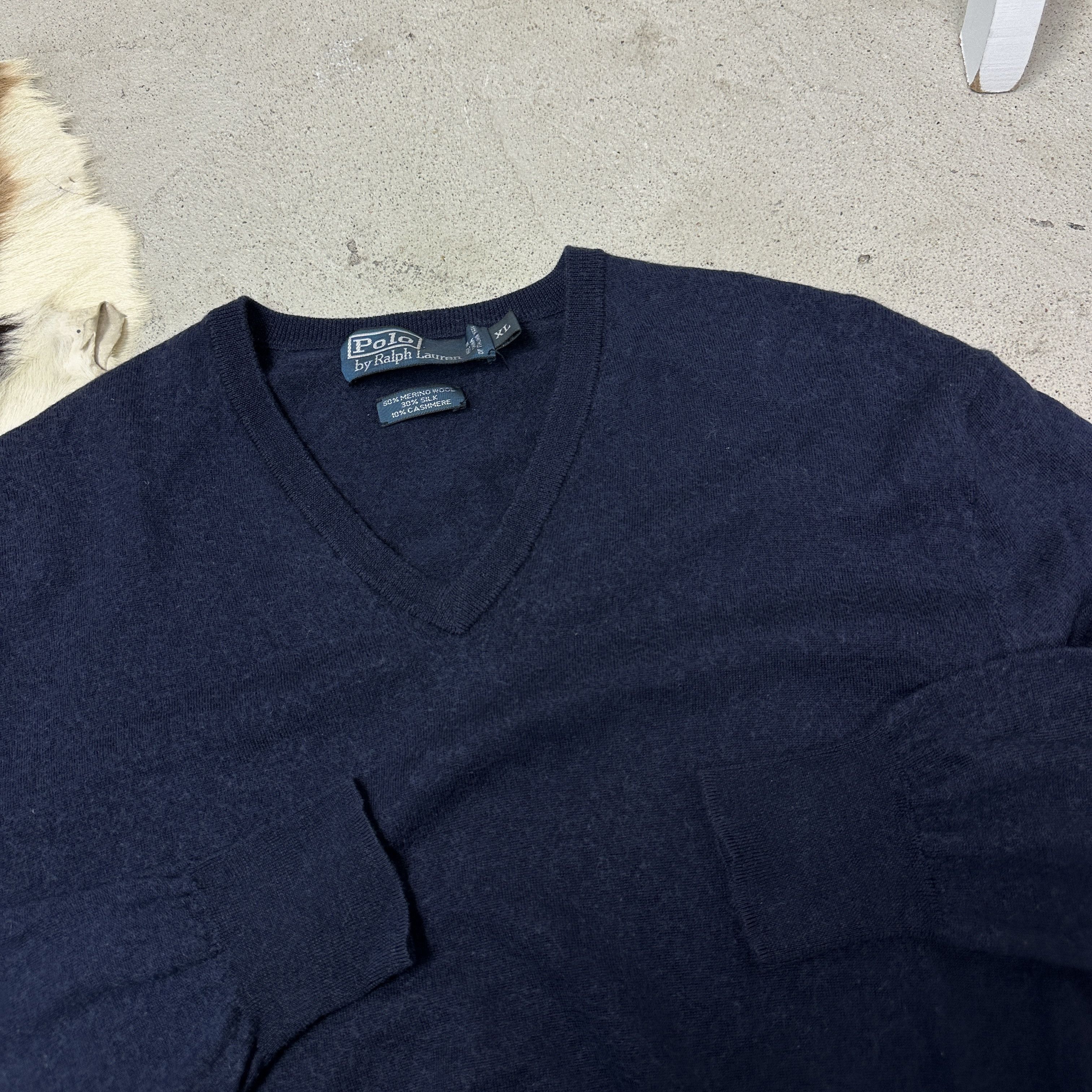 Polo Ralph Lauren Vintage Ralph Lauren Merino Wool Cashmere Silk Sweater Y2K Size US XL / EU 56 / 4 - 4 Thumbnail