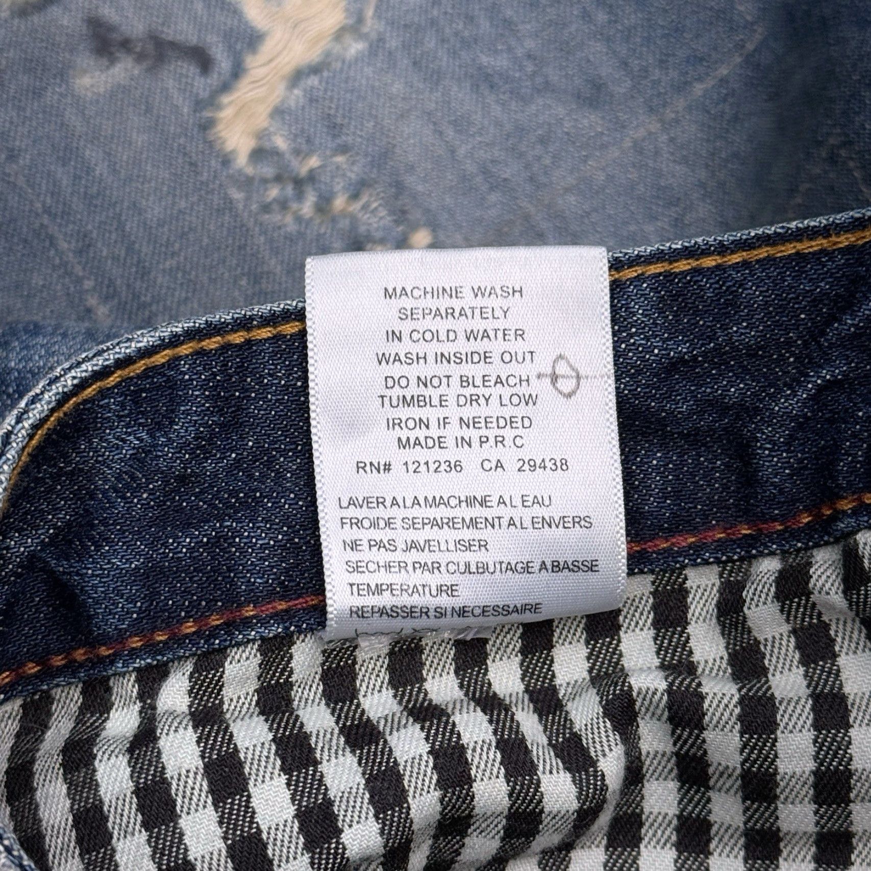 Cult Of Individuality Cult Of Individuality Rebel Straight Jeans Mens 34x34 Denim Distressed Blue 5-Pocket USA Grunge Vintage No Size US 34 / EU 50 - 7 Thumbnail
