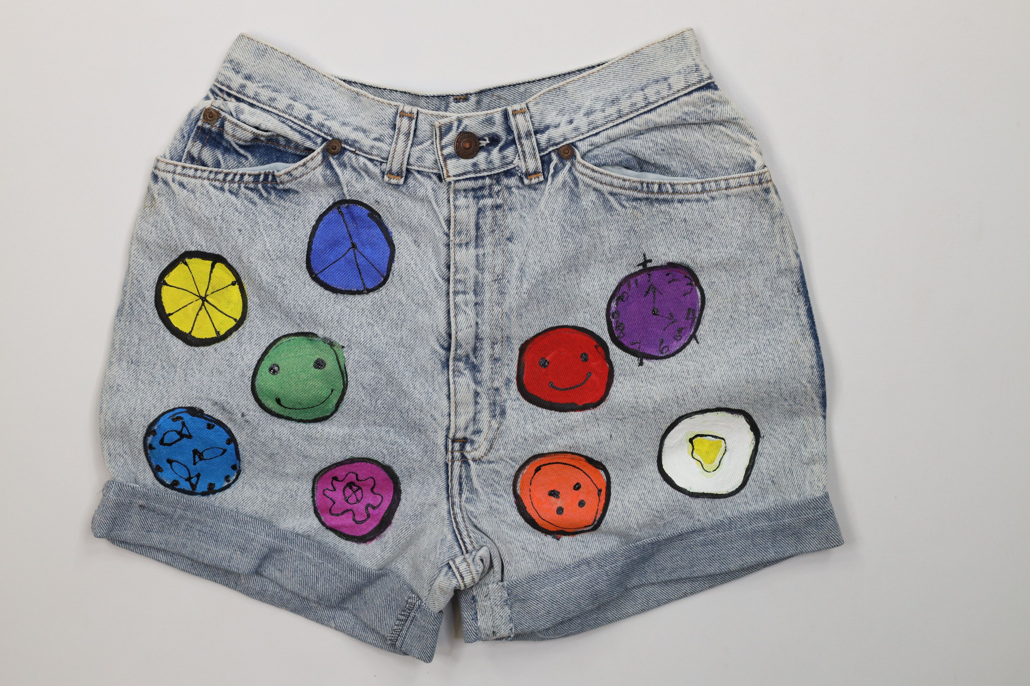 Levi's Vintage 70s 80s Levis Free Speech Acid Wash Shorts USA Size 26" / US 2 / IT 38 - 1 Thumbnail