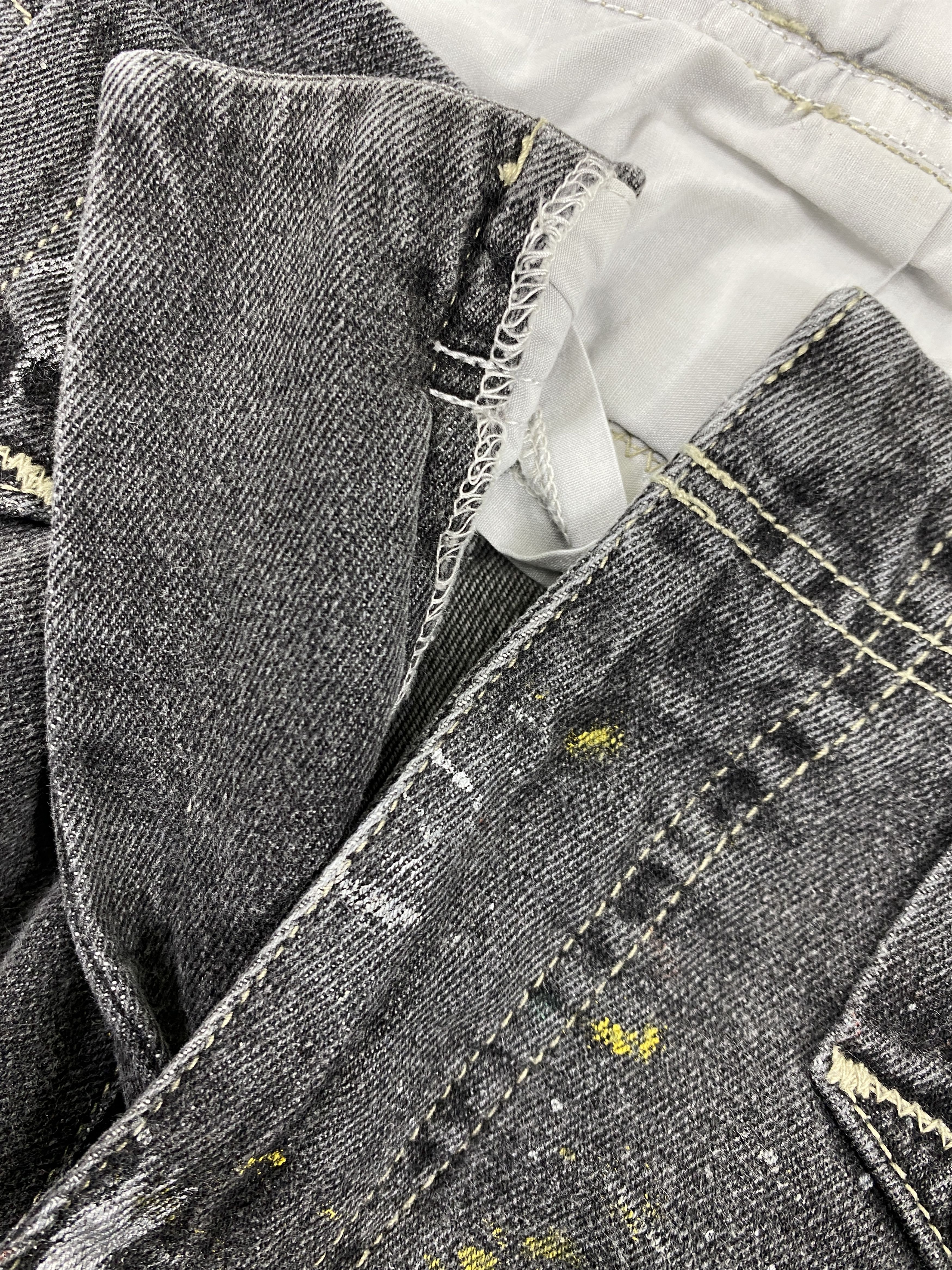 Vintage Distressed Paint Vintage Baggy Jeans 30x40 Denim-JN3574 Size US 30 / EU 46 - 7 Thumbnail