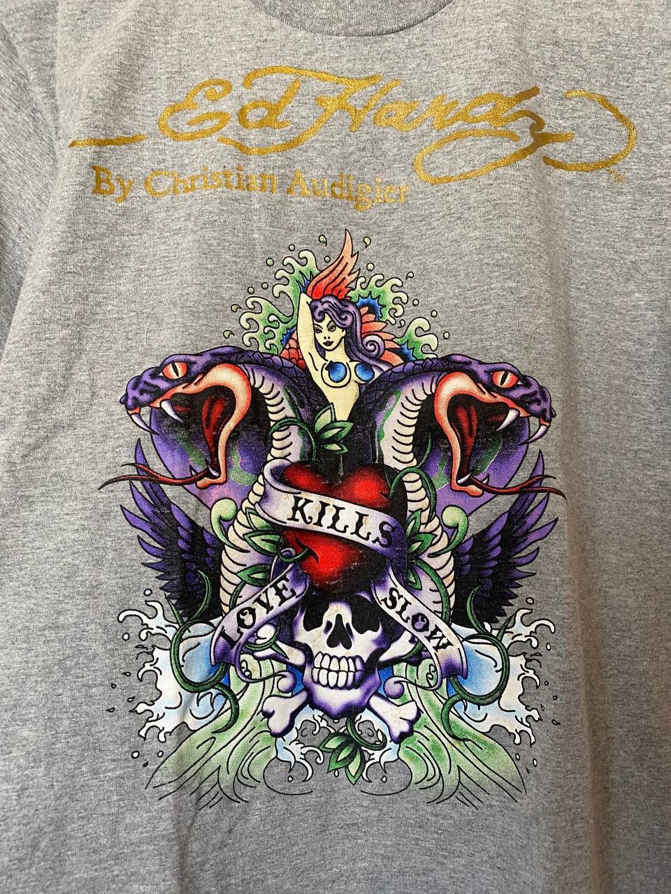 Ed Hardy Vintage 00s Ed Hardy Christian Audigier Y2K T-Shirt Size M / US 6-8 / IT 42-44 - 2 Thumbnail