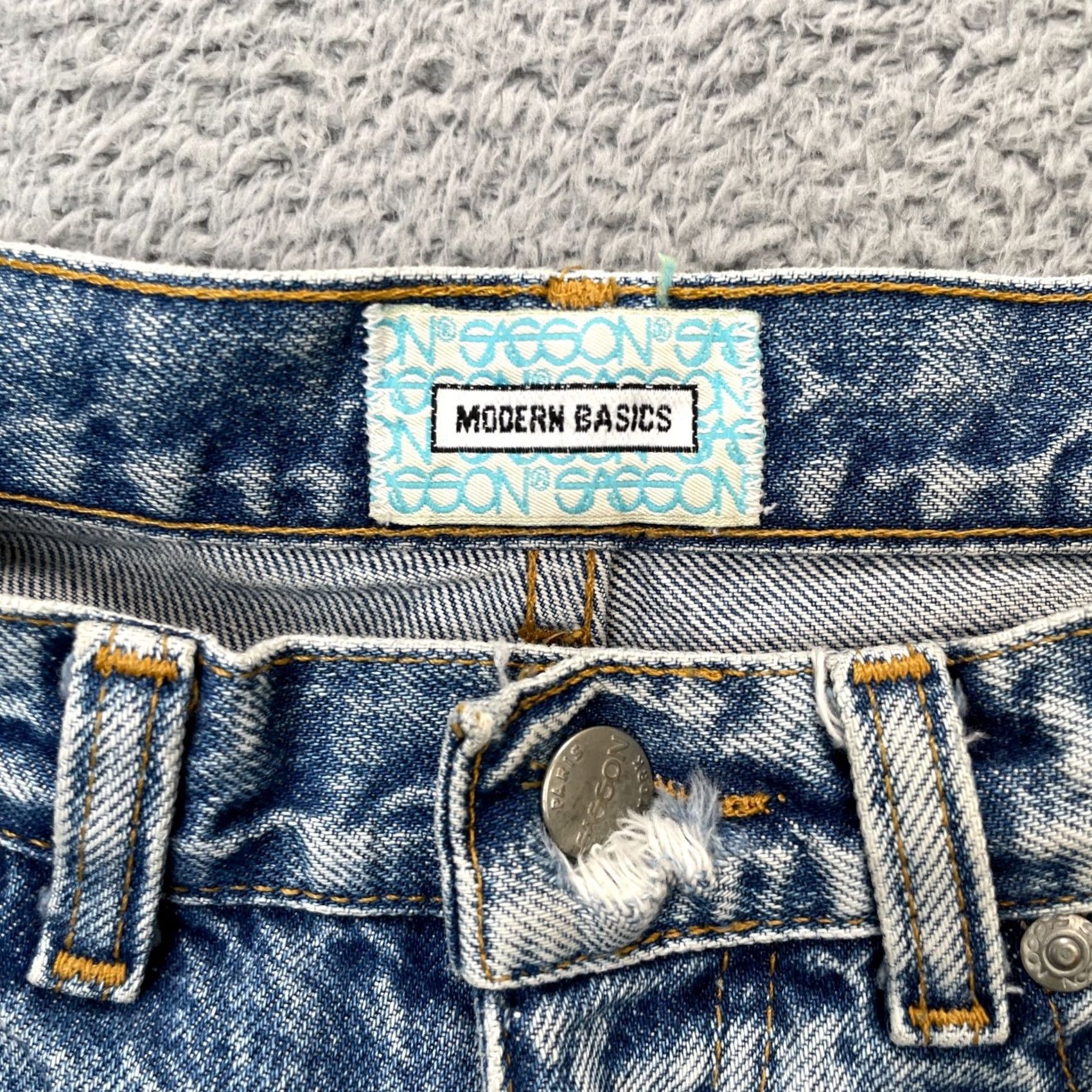 Vintage VINTAGE Sasson Jeans Womens 6 Blue Tapered Leg Denim Acid Wash Size 26" / US 2 / IT 38 - 3 Thumbnail