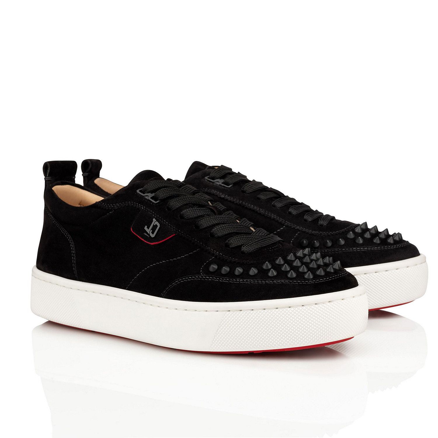 Christian Louboutin o1s1wg110225 Happyrui Spikes Flat in Black Size US 13 / EU 46 - 2 Thumbnail