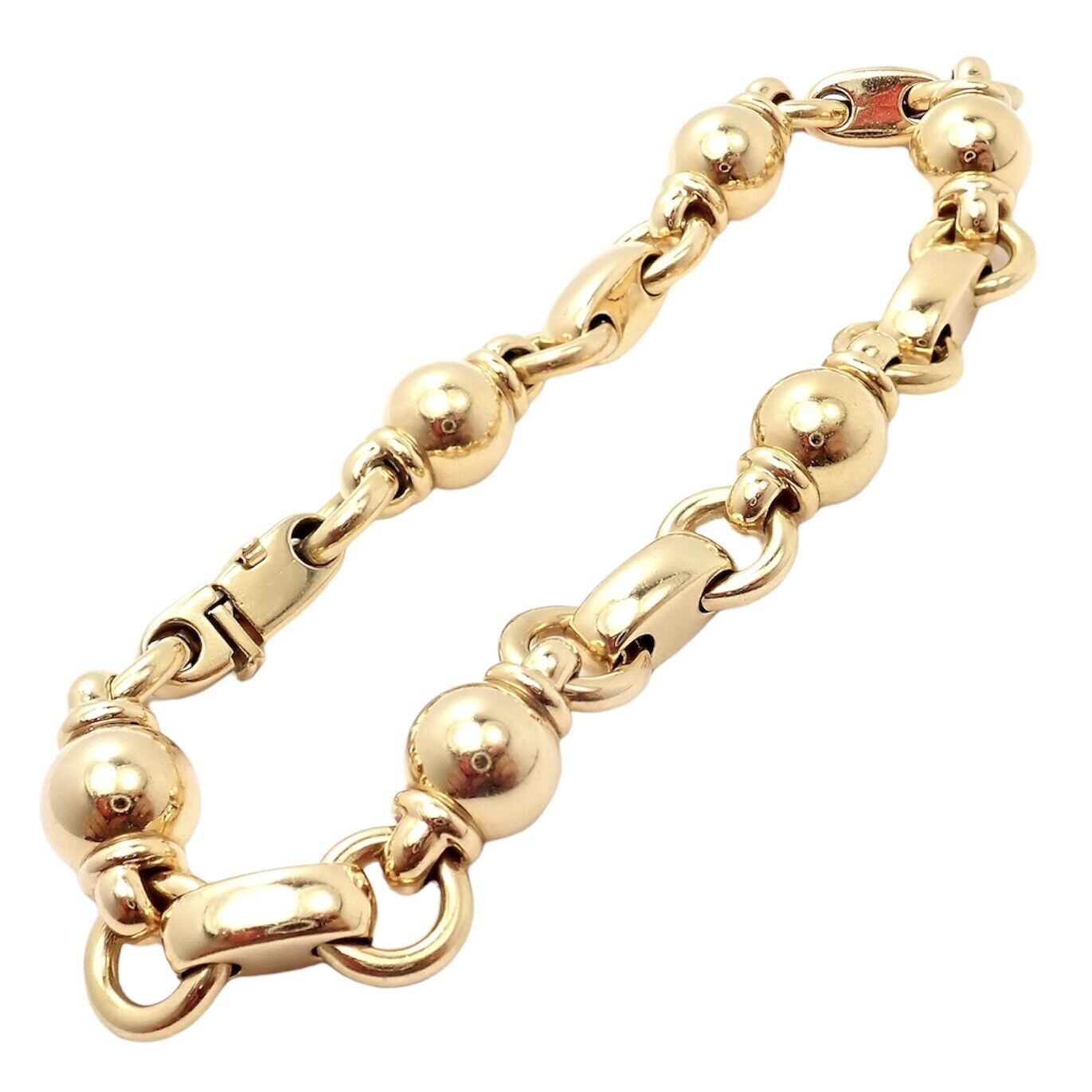 Vintage Chanel 18k Yellow Gold Classic Link Bracelet