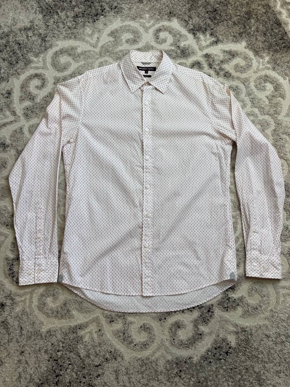 Michael Kors Michael Kors Slim Fit Shirt / Red Micro Pattern / Size M Size US M / EU 48-50 / 2 - 3 Thumbnail