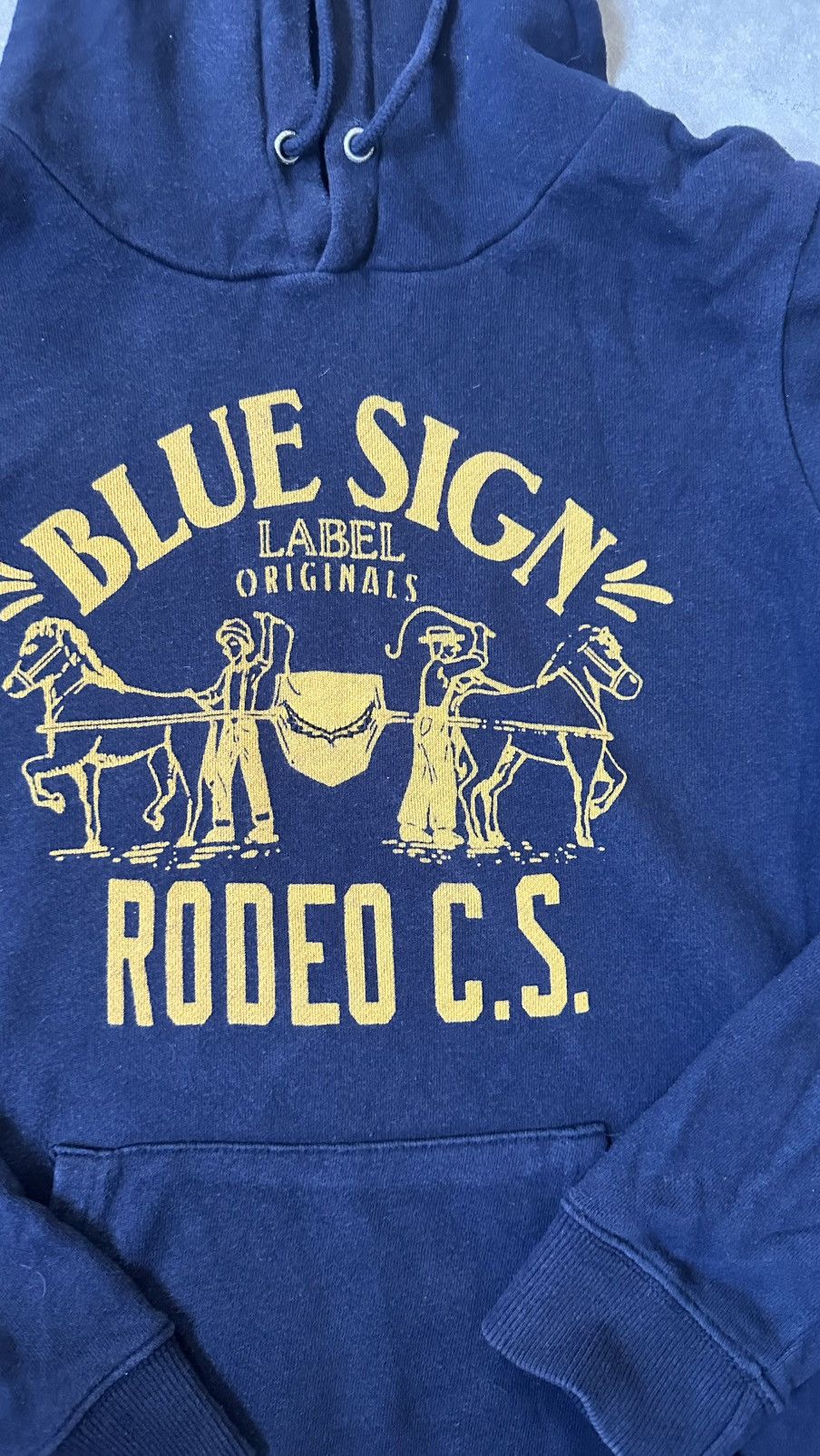 Japanese Brand VINTAGE RODEO CROWN BLUE SIGN HOODIE Size US M / EU 48-50 / 2 - 2 Thumbnail