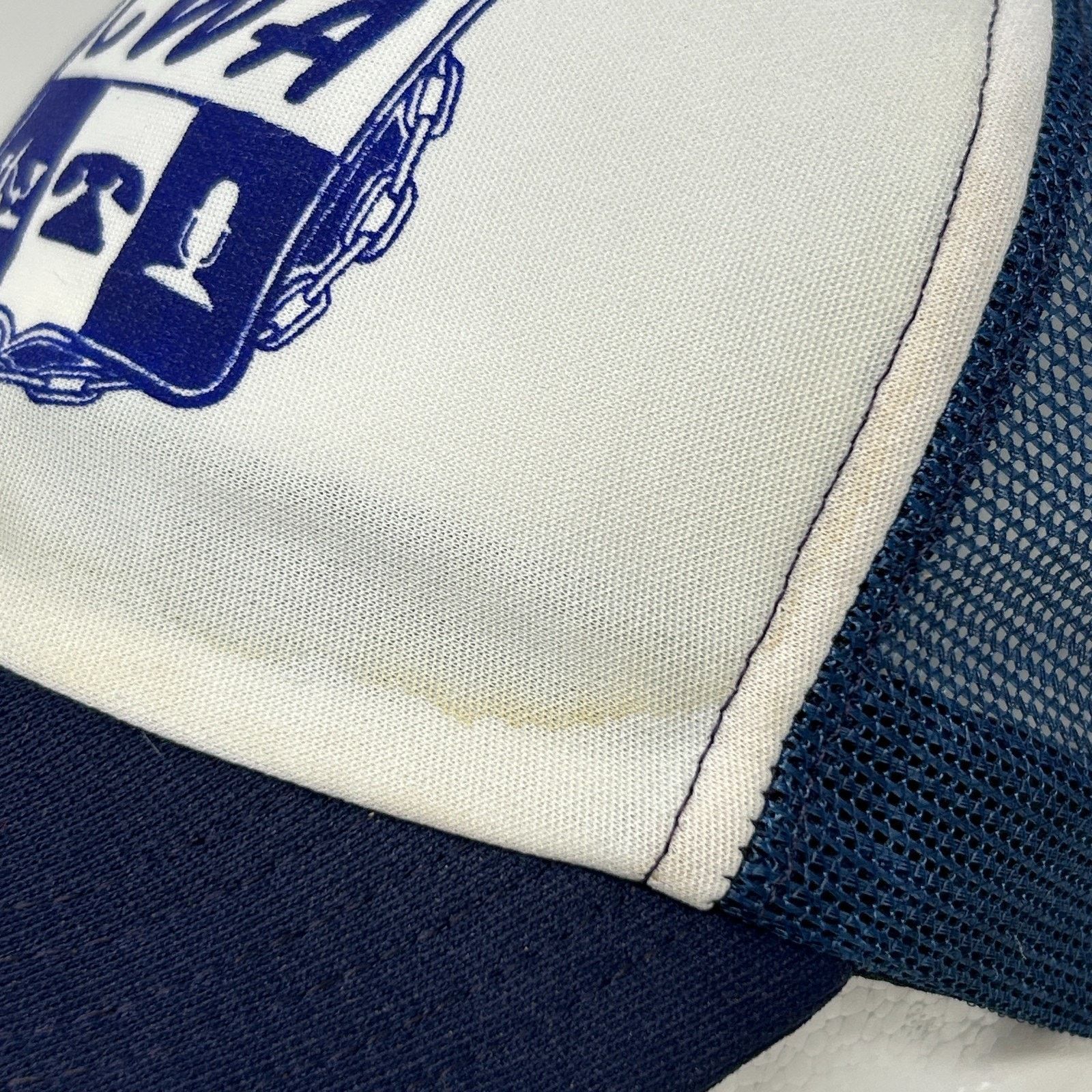 Vintage Vintage 80s CWA Communications Workers Trucker Hat Cap Blue Size ONE SIZE - 7 Thumbnail
