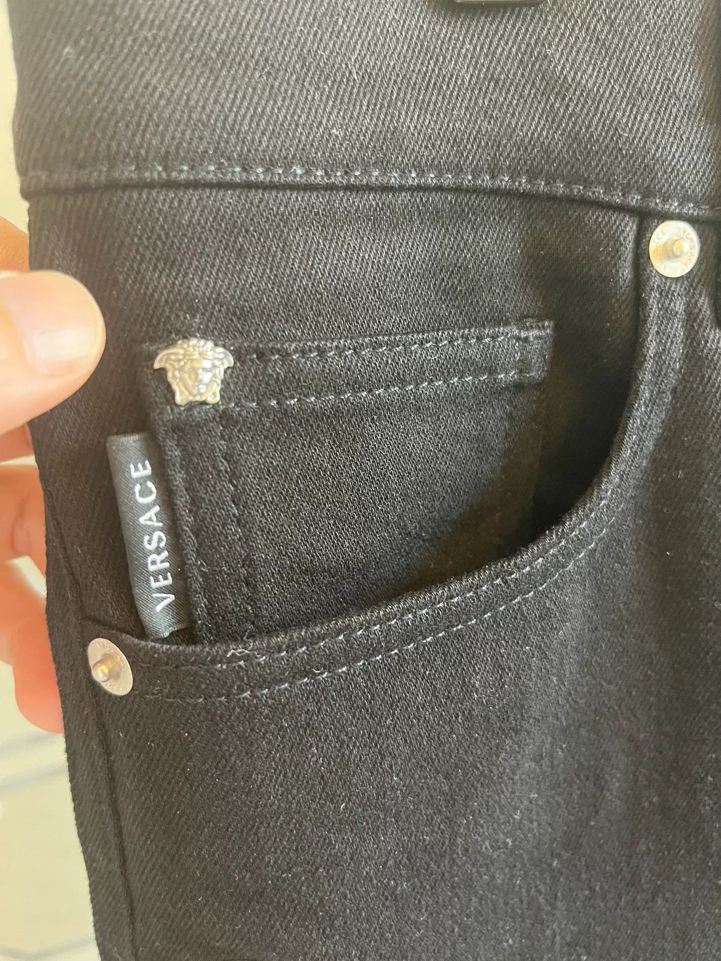 Versace Versace Main Line Hollow Ring Jeans Size US 30 / EU 46 - 3 Thumbnail