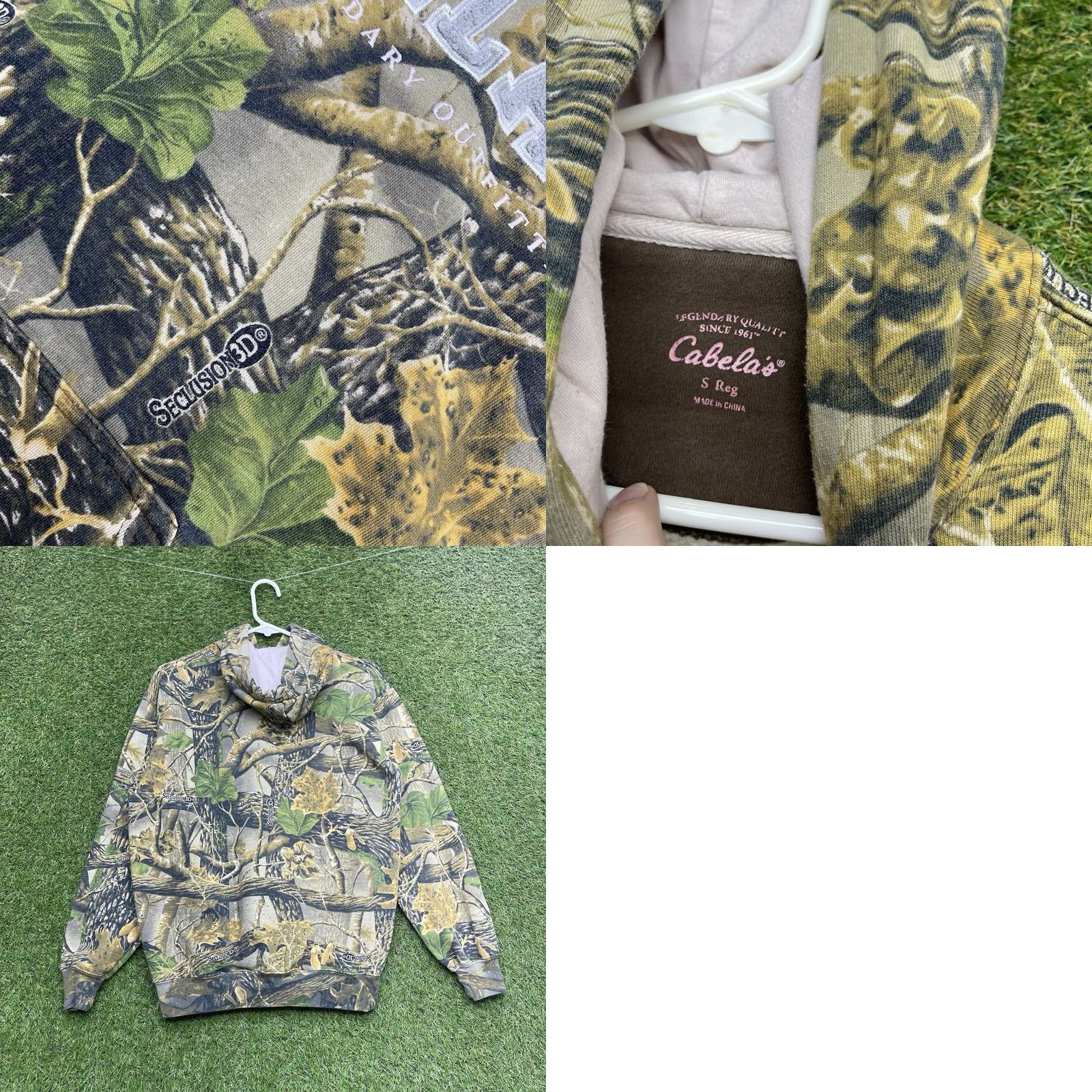 Vintage Cabela's Hoodie Womens Small Camouflage Fleece Hooded Pockets Casual Outdoor Hunting Size S / US 4 / IT 40 - 8 Thumbnail