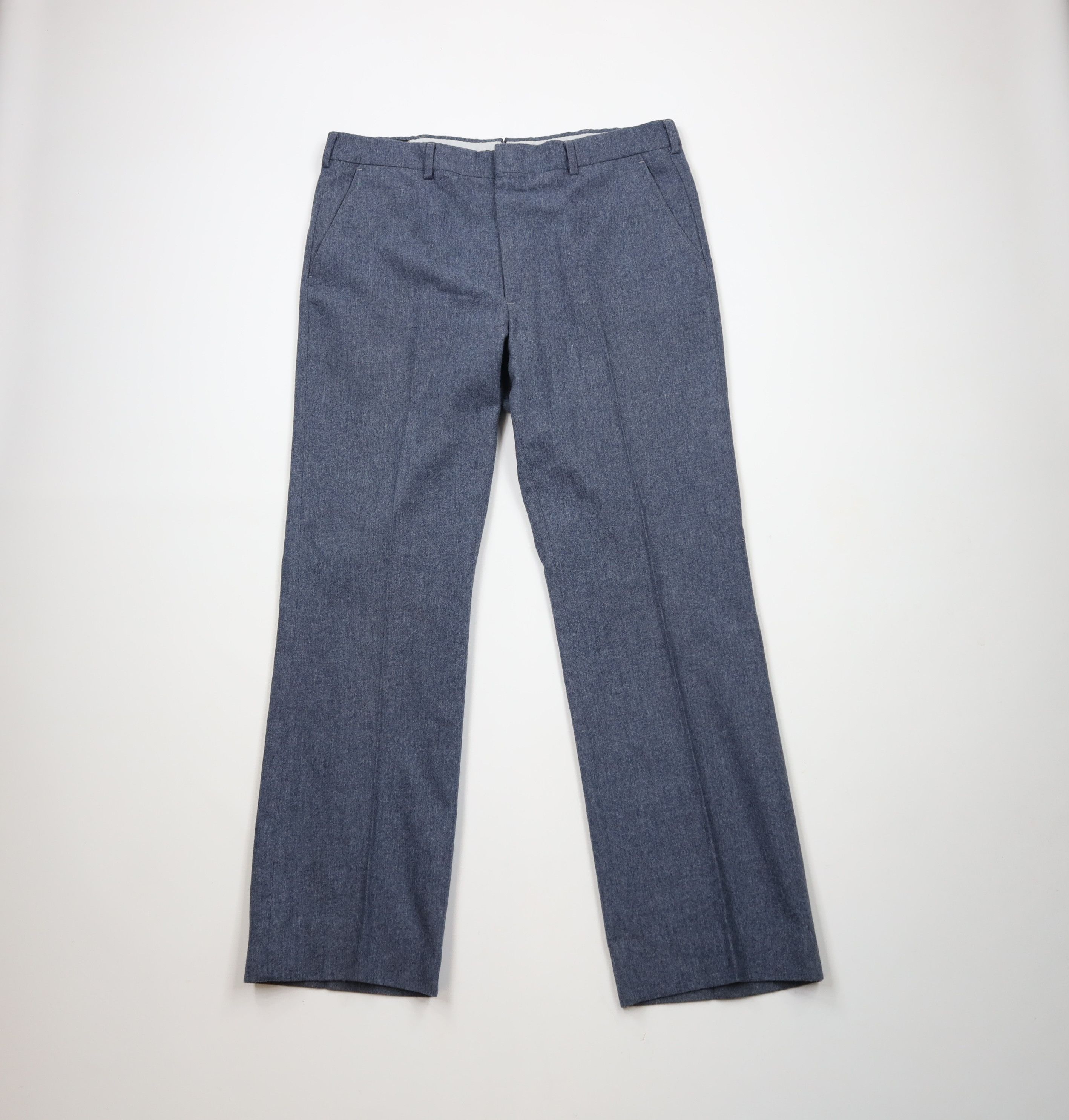 Vintage Vintage 60s 70s Streetwear Wide Leg Chino Pants Blue USA Size US 36 / EU 52 - 1 Thumbnail