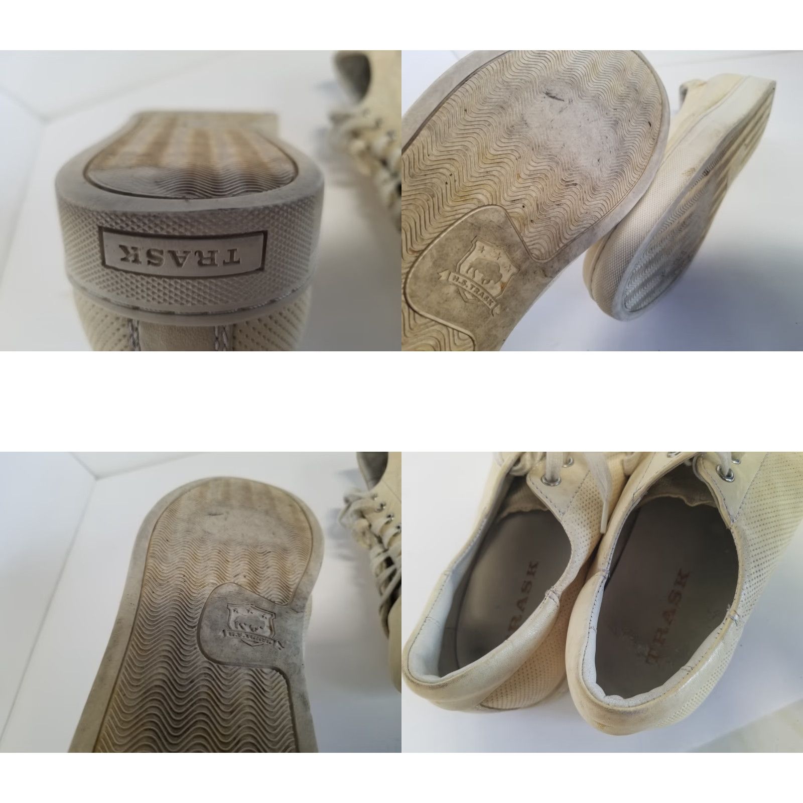 Vintage Trask Leather Comfort Lace Up Casual Sneakers Beige Men Size 9.5 Leather Sneaker Cushioned Rubber Casual Shoes M Vintage No Size US 10 / EU 43 - 9 Thumbnail