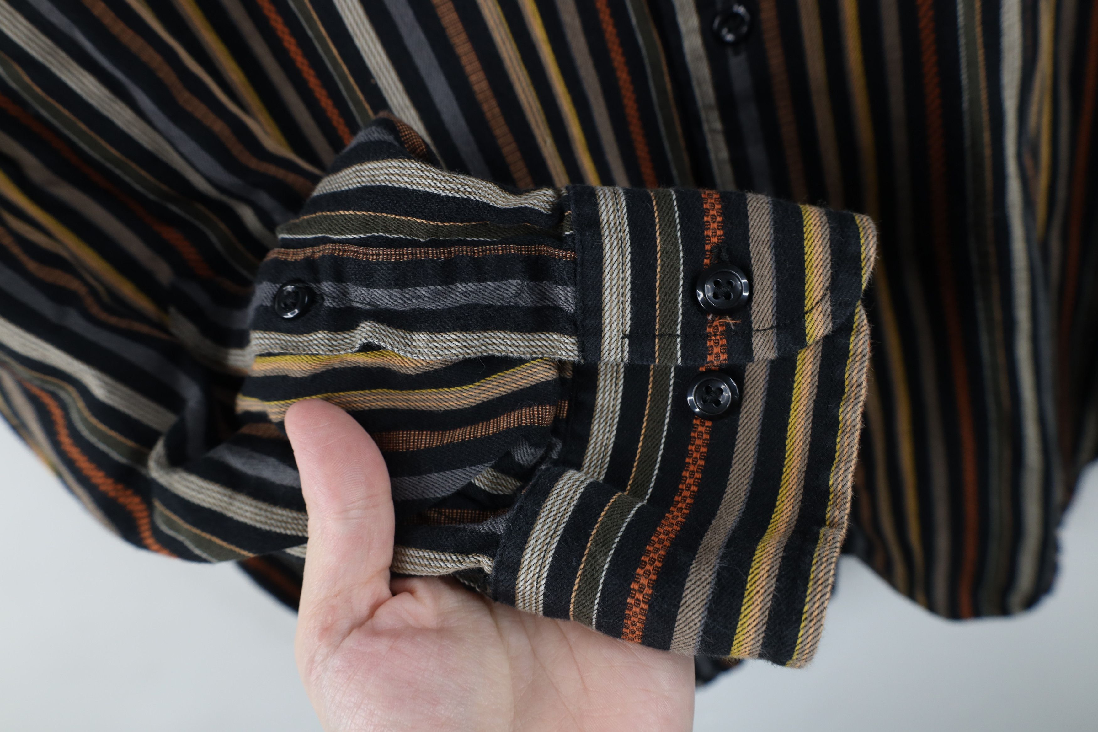 Vintage Vintage 90s Streetwear Striped Collared Button Down Shirt Size US XL / EU 56 / 4 - 4 Thumbnail