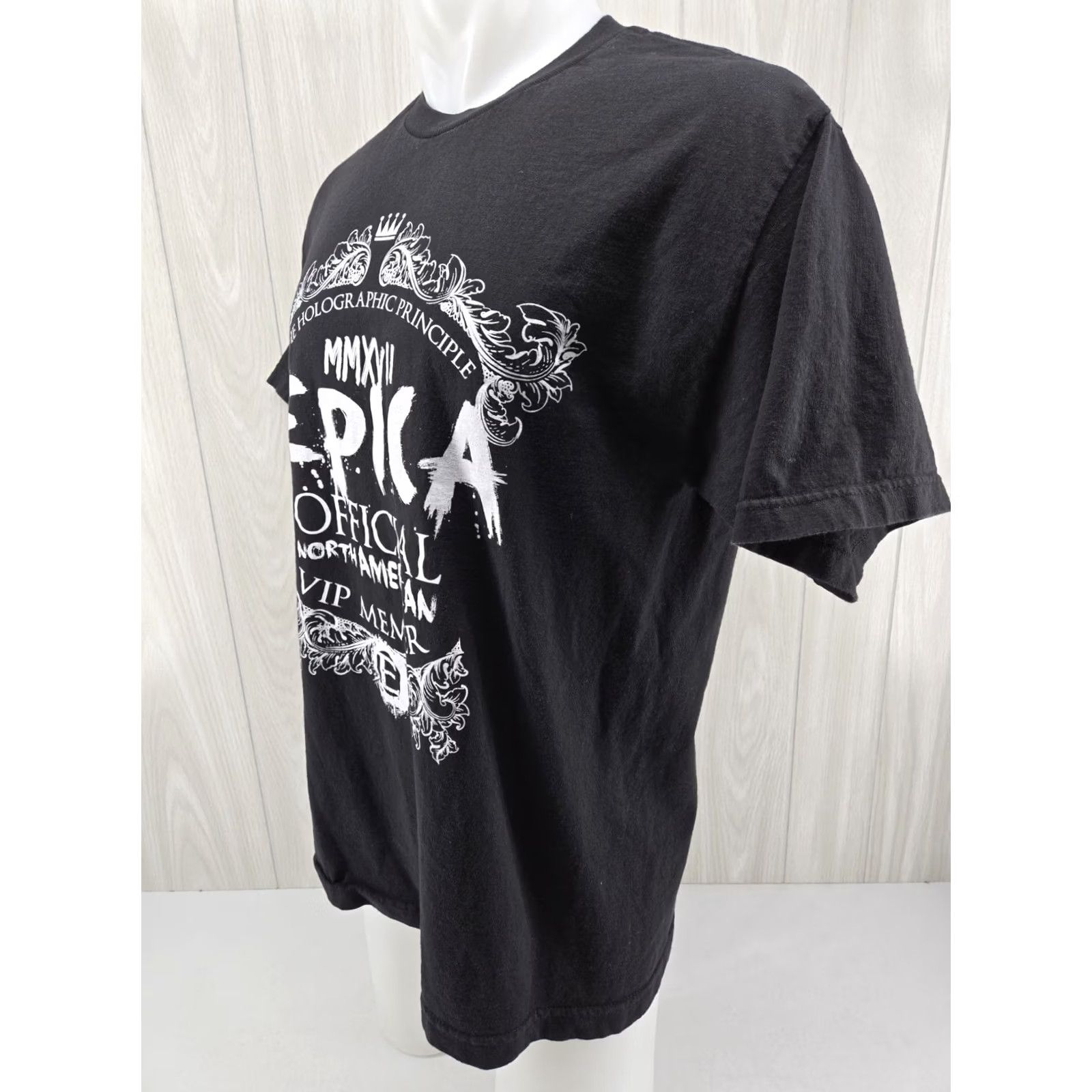Vintage Epica Band VIP Member Black Shirt Size Large T-Shirt Men Graphic Print Short Sleeve 100% Cotton Size US L / EU 52-54 / 3 - 5 Thumbnail