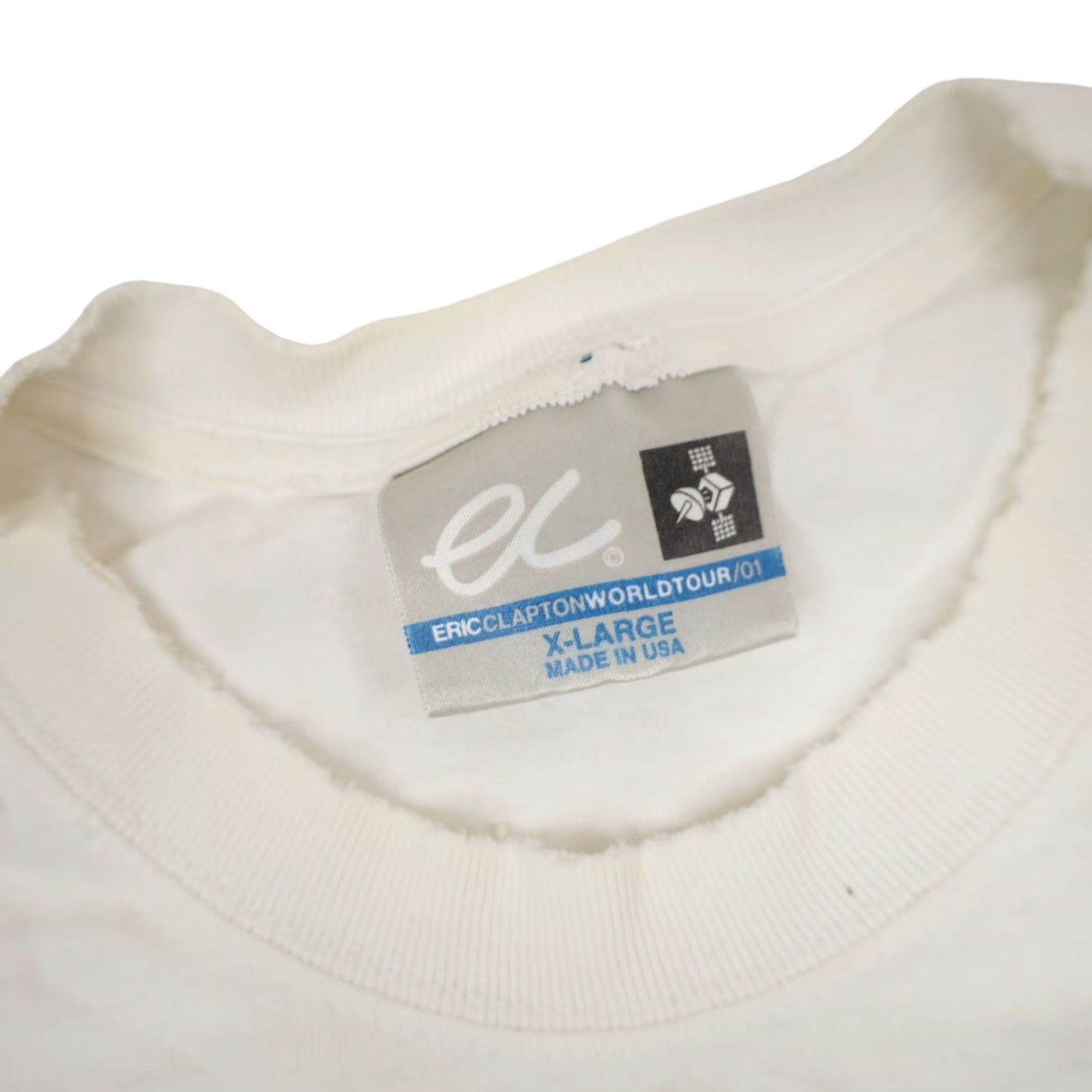 Vintage VINTAGE Eric Clapton World Tour T-Shirt XL Mens White Shirt Size US XL / EU 56 / 4 - 5 Thumbnail