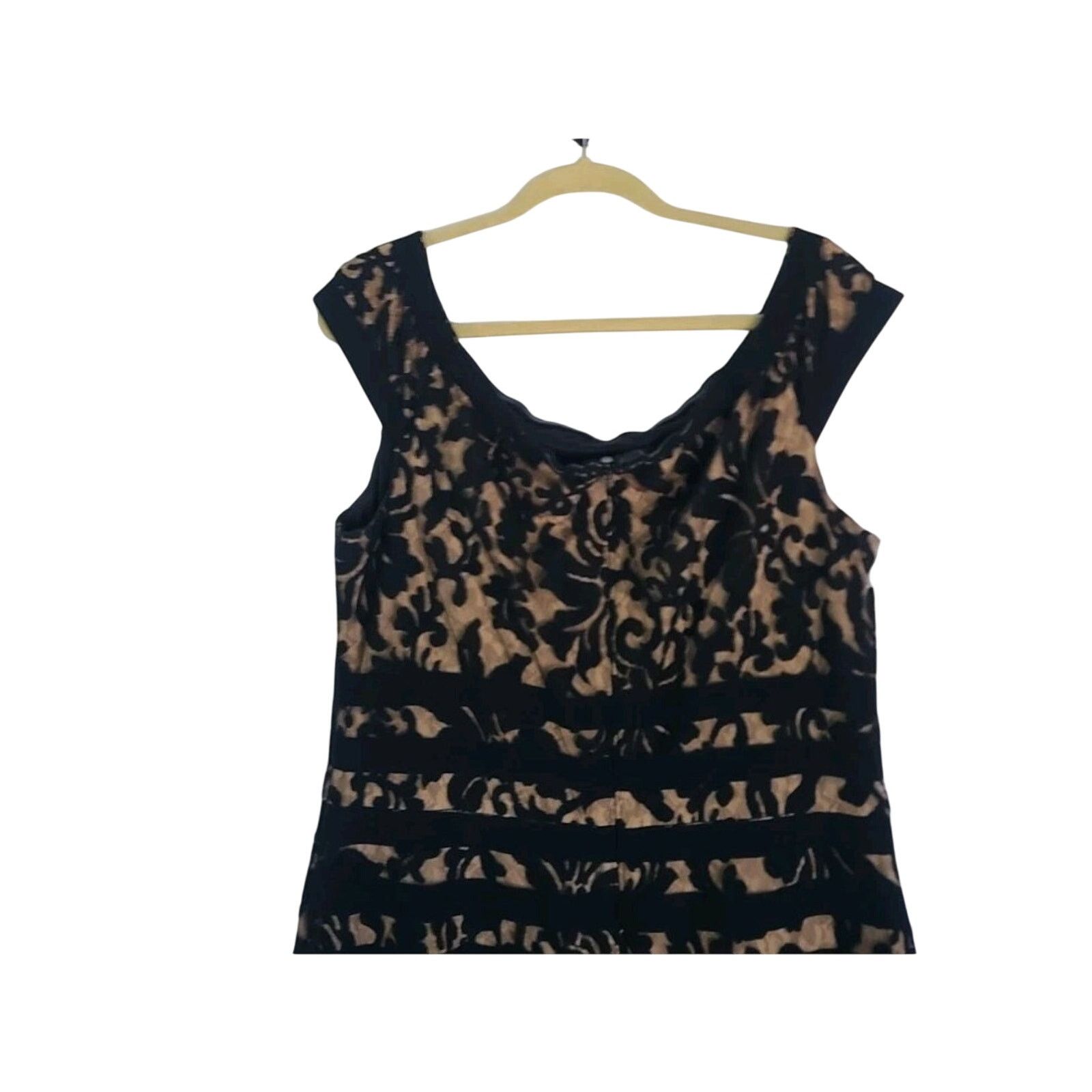 Tadashi Shoji Tadashi Shoji Womens Designer Black Lace Evening Gown US 16 Size XXL / US 16-18 / IT 52-54 - 8 Thumbnail