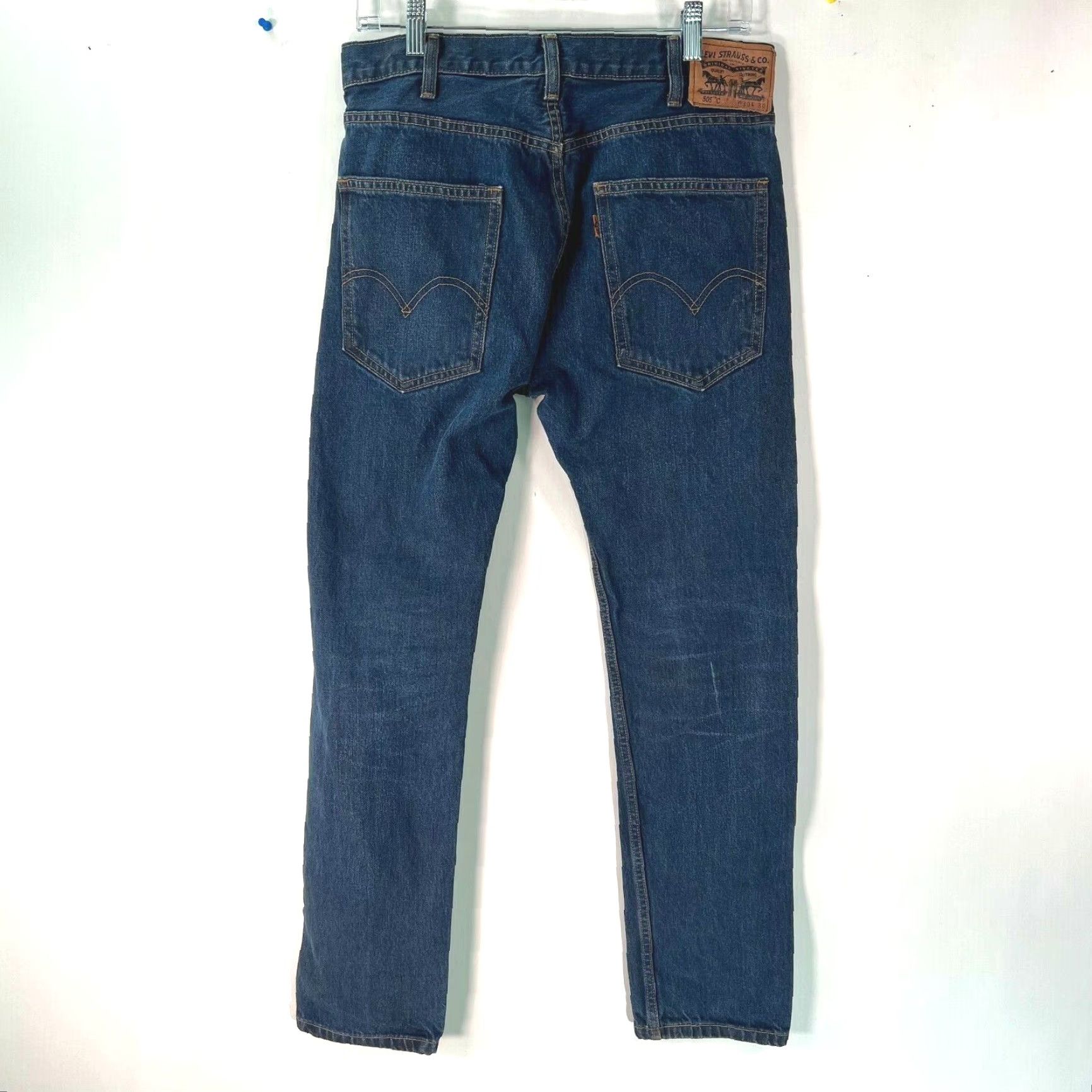 Levi's Levi Strauss And Co 505 Mens Low Rise Tapered Leg Blue Denim Jeans 30X30 Size US 30 / EU 46 - 2 Thumbnail