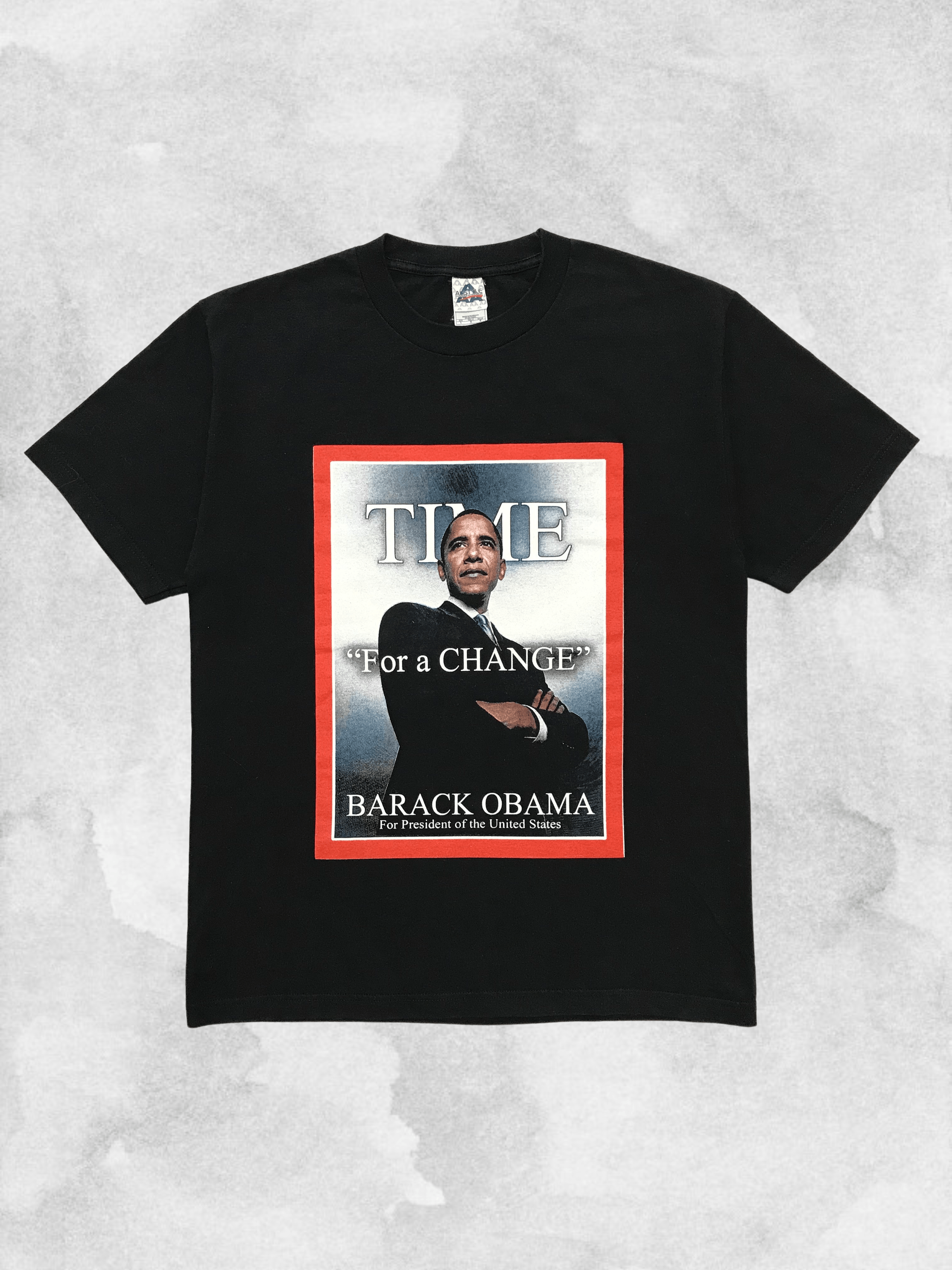 Band Tees BARACK OBAMA 2008 Vintage T-Shirt Tee TIME President uSA Size US L / EU 52-54 / 3 - 1 Thumbnail