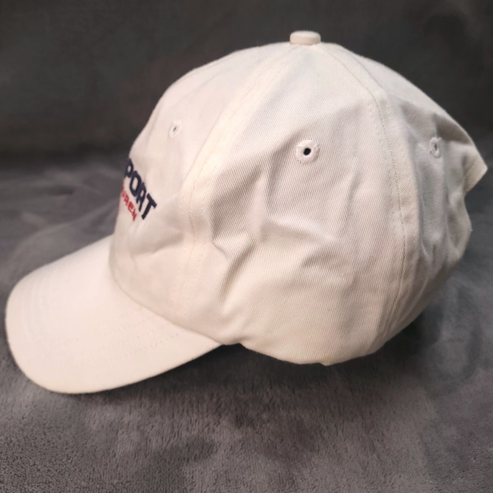 VINTAGE Ralph Lauren Polo Sport Baseball Cap Hat One Size White
