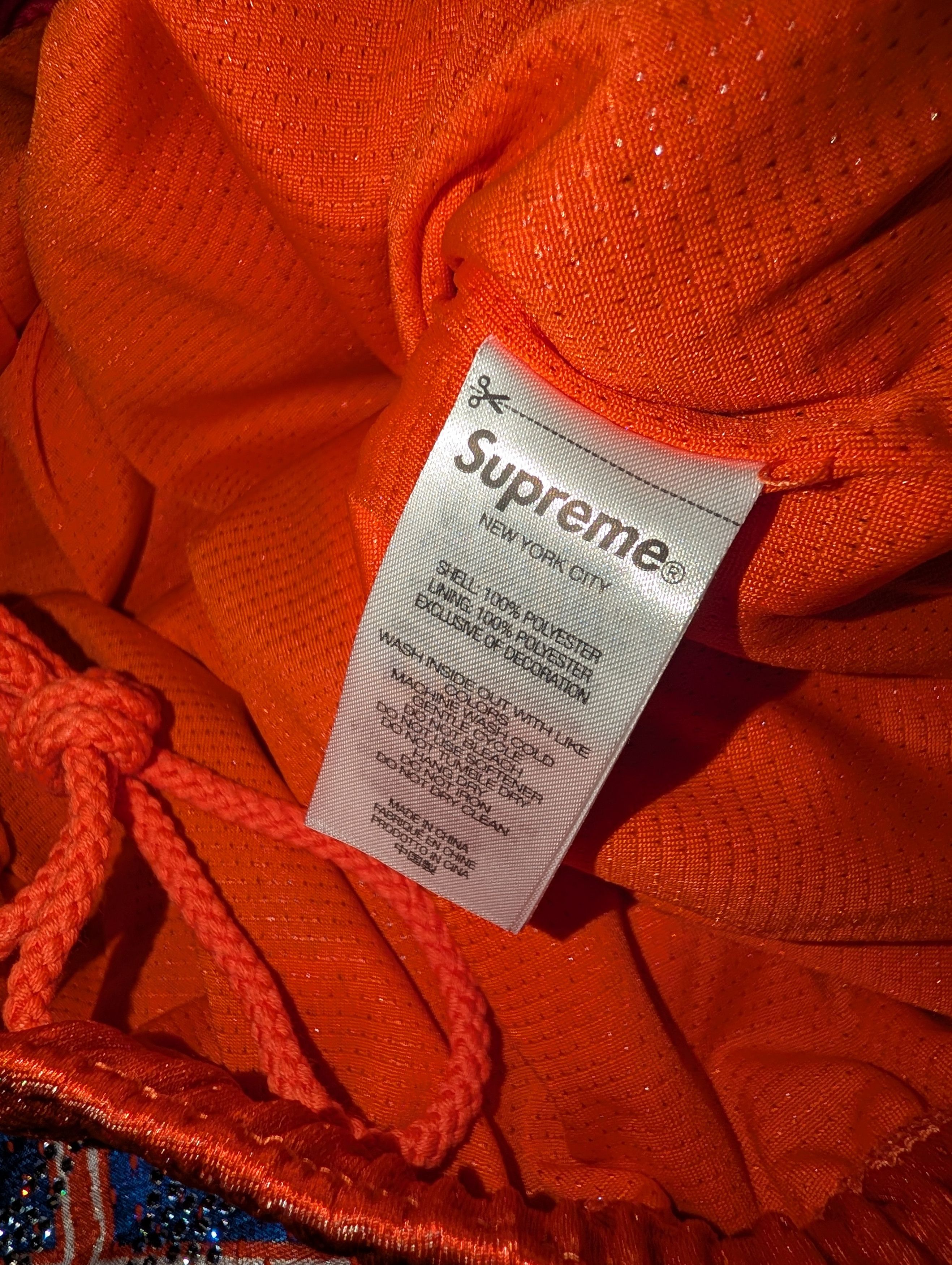Supreme Supreme Rhinestone Mesh Short - Orange - Large Size US 34 / EU 50 - 6 Thumbnail