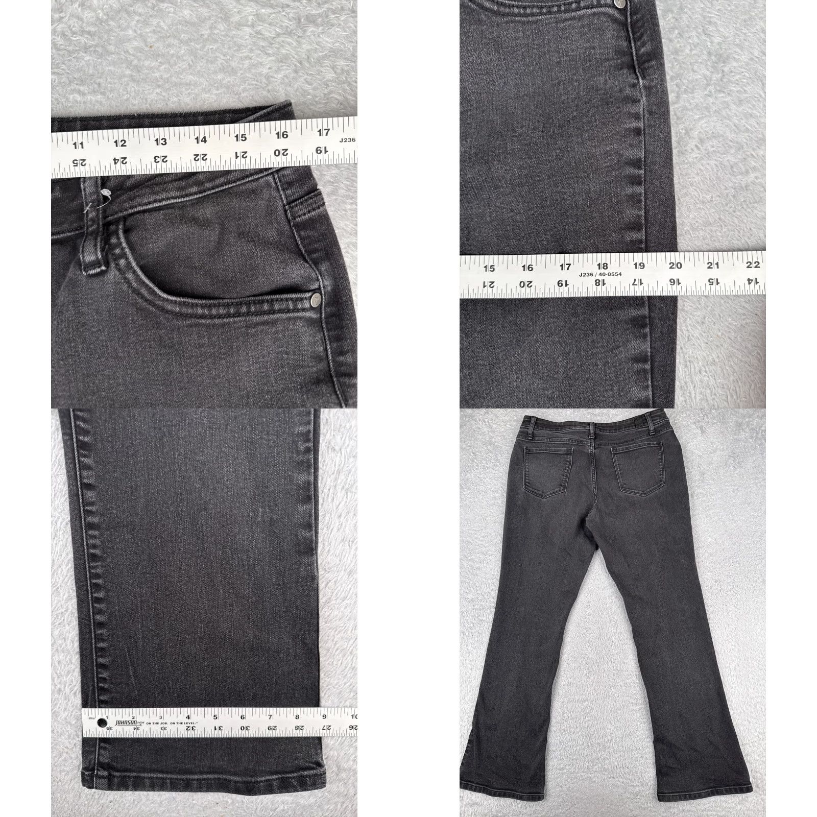 Vintage Womens Simply Vera Wang Jeans 12 Black Bootcut Denim Cotton Blend Mid Rise 32x30 Size 34" / US 12 / IT 48 - 9 Thumbnail