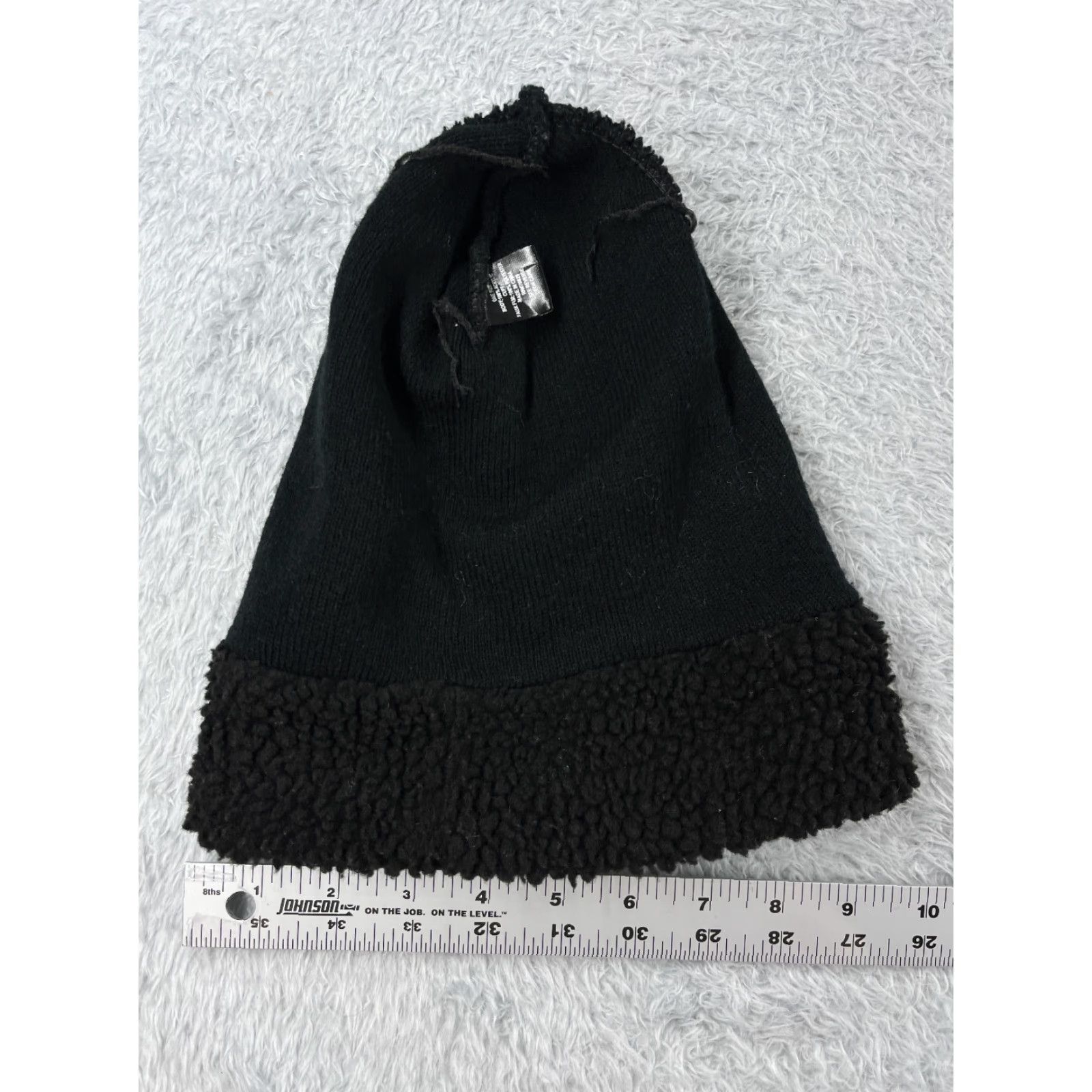 Vintage Rue21 Beanie Toque Beanie Hat Womens Black Knit Acrylic Polyester Faux Fur Cuff Ski Outdoor Winter 1 Size Womens Size ONE SIZE - 5 Thumbnail