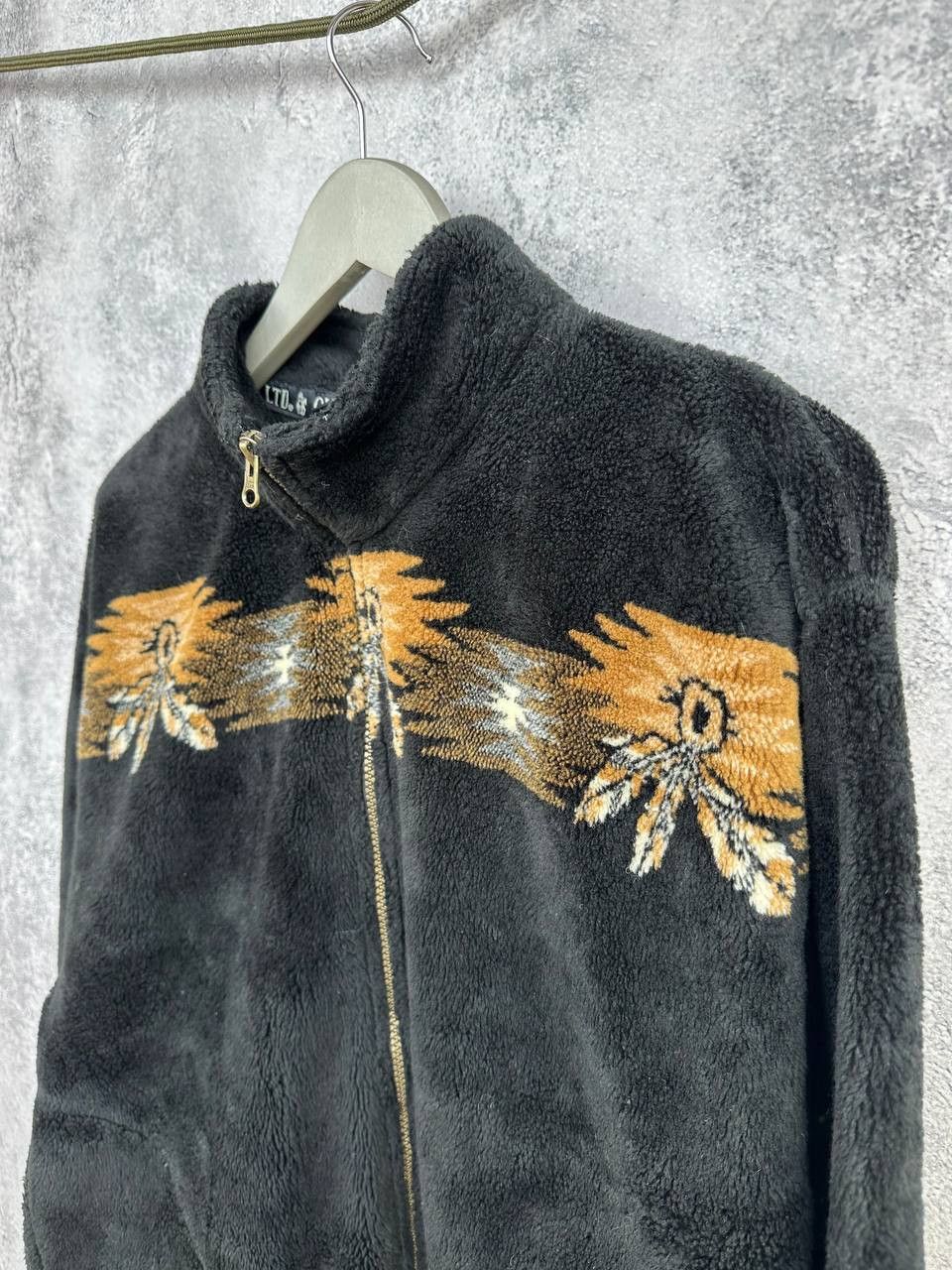 American Apparel Outback Trading Company "Bear" Native Pattern Fleece Jacket Size US L / EU 52-54 / 3 - 5 Thumbnail