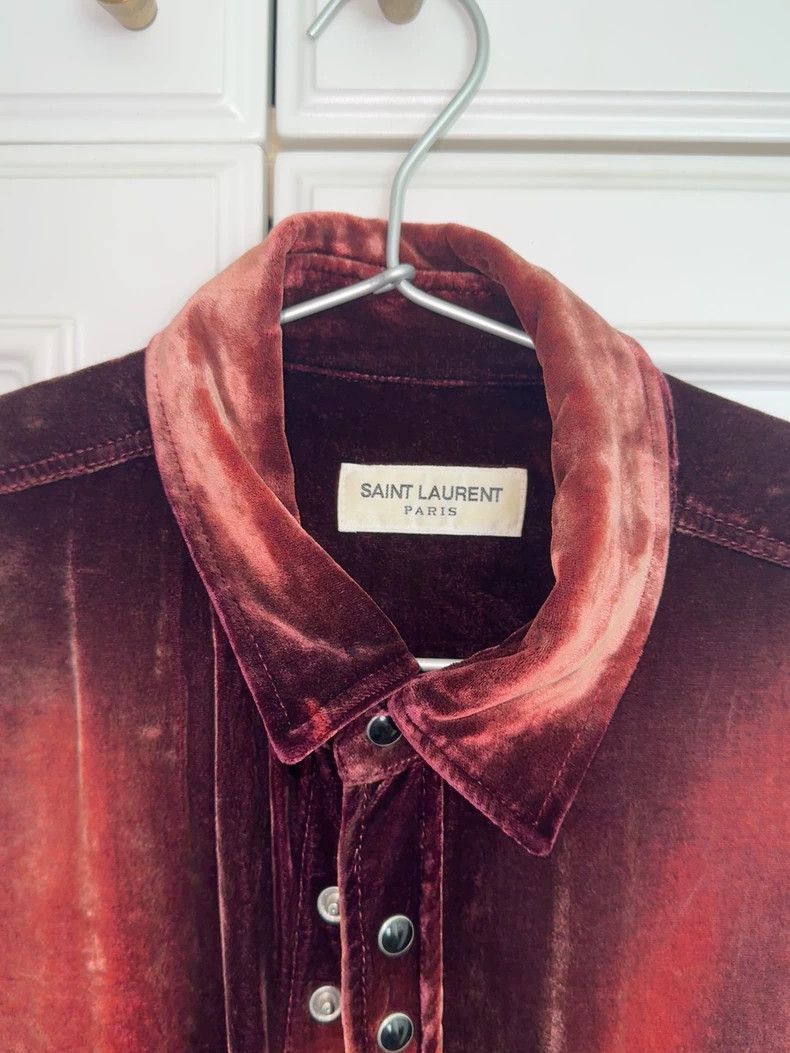 Saint Laurent Paris saint laurent velvet shirt in size medium-2507 Size US M / EU 48-50 / 2 - 1 Thumbnail