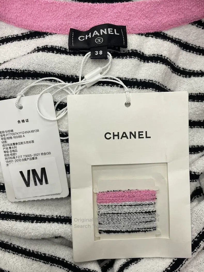 Chanel Chanel 24S black and pink striped fake two-piece suspender Size XS / US 0-2 / IT 36-38 - 3 Thumbnail