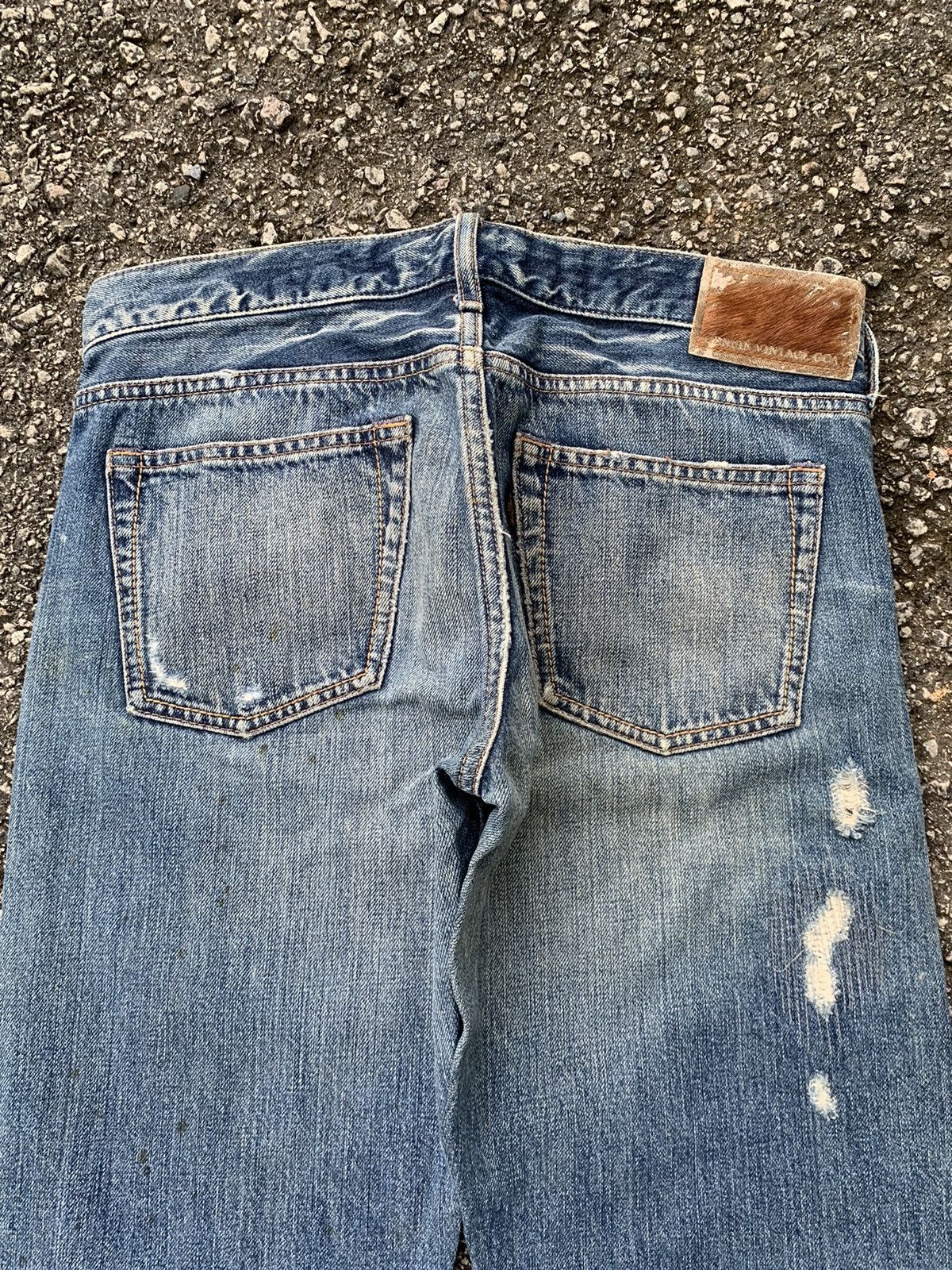 GOA GENUINE VINTAGE GOA JAPANESE SELVEDGE PUNK DISTRESSED DENIM☠️ Size US 30 / EU 46 - 7 Thumbnail