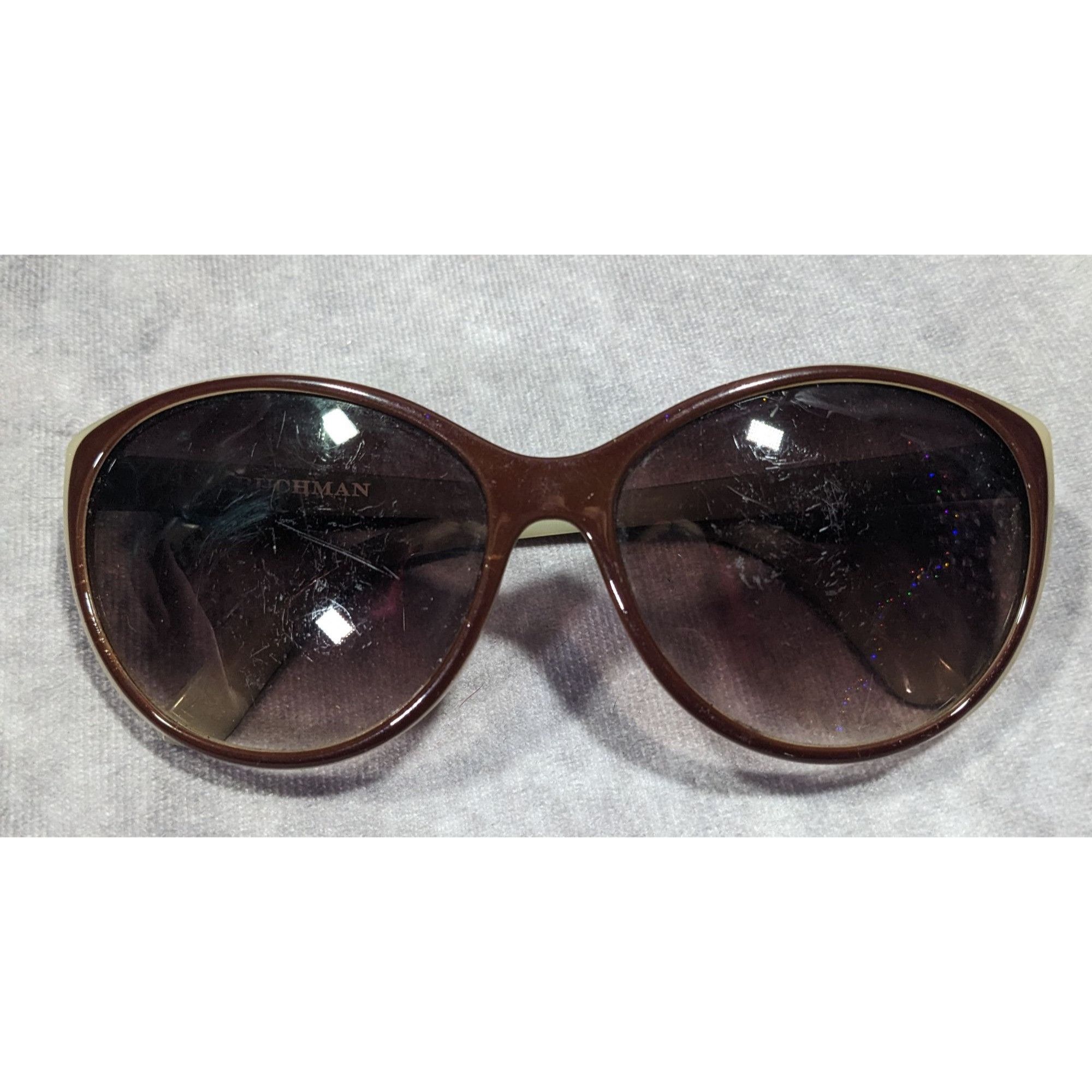 Other Dana Buchman Retro Cateye Brown And Beige Sunglasses Size ONE SIZE - 7 Thumbnail