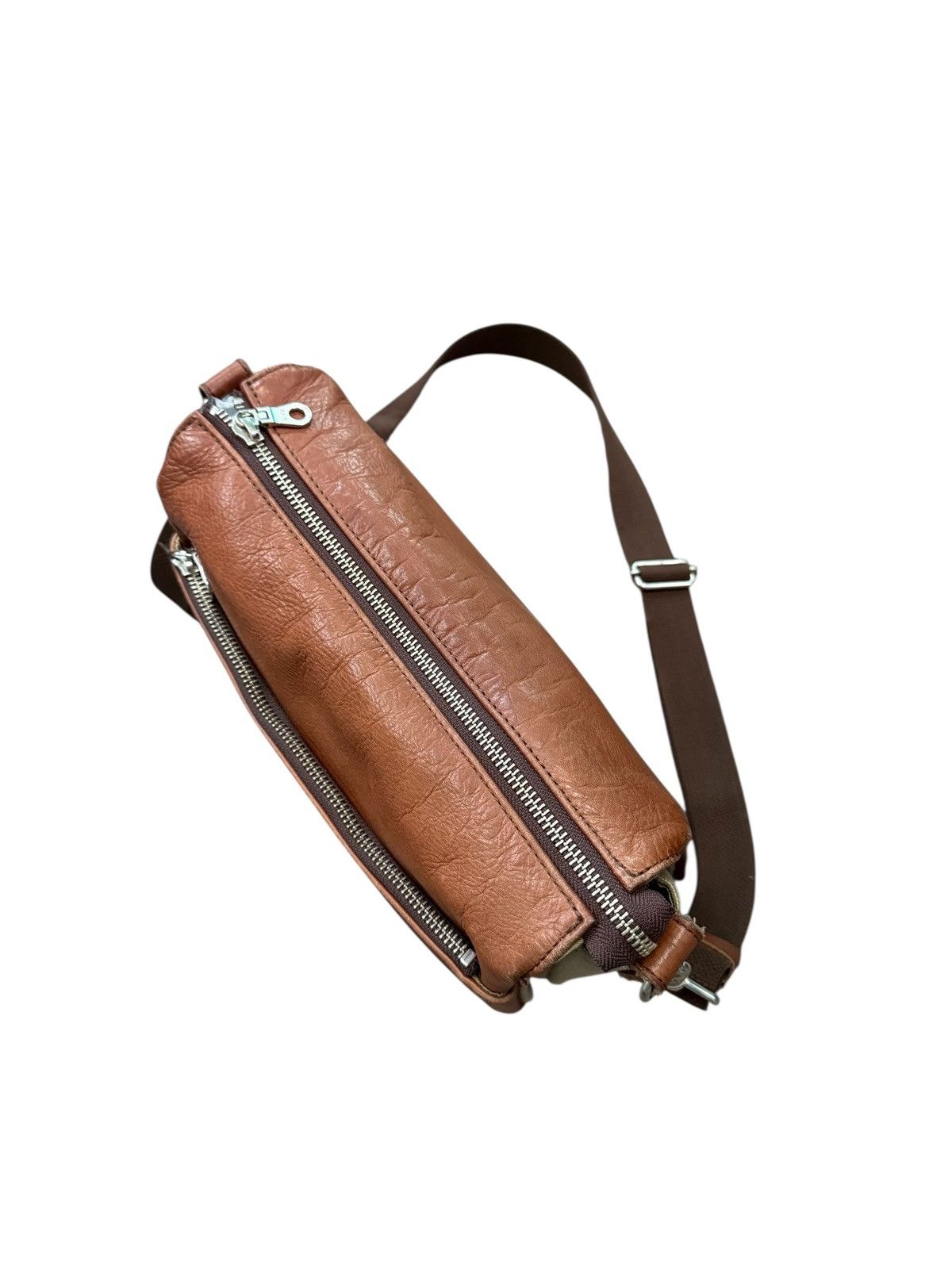 Japanese Brand RARE BAGGY PORT LEATHER CROSSBODY BAG Size ONE SIZE - 8 Thumbnail