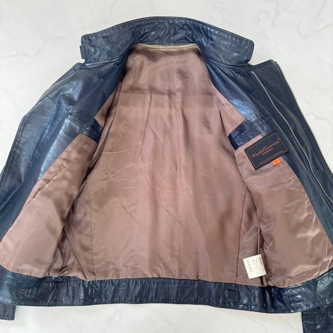 Undercover 07SS navy cow leather jacket 2 Size US M / EU 48-50 / 2 - 7 Thumbnail