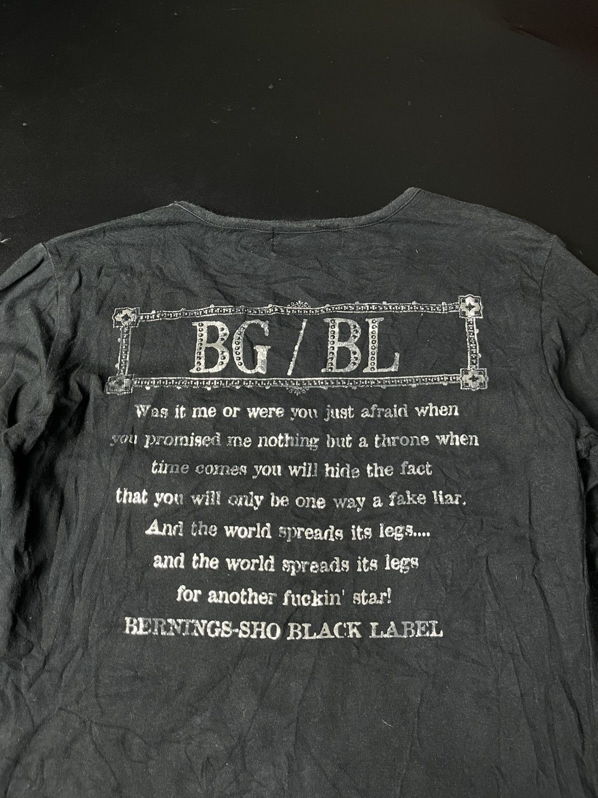 If Six Was Nine × Japanese Brand × Le Grande Bleu (L.G.B.) Bernings Sho Black Lebel Poem Style Size US M / EU 48-50 / 2 - 4 Thumbnail