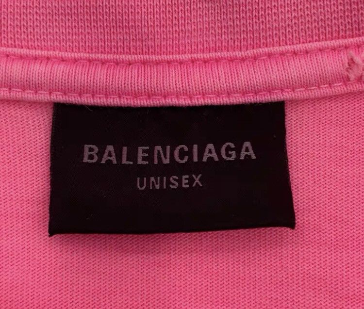 Balenciaga Balenciaga 22 Pink Logo Letter Round Neck Short sleeved T- Size US XXS / EU 40 - 5 Thumbnail