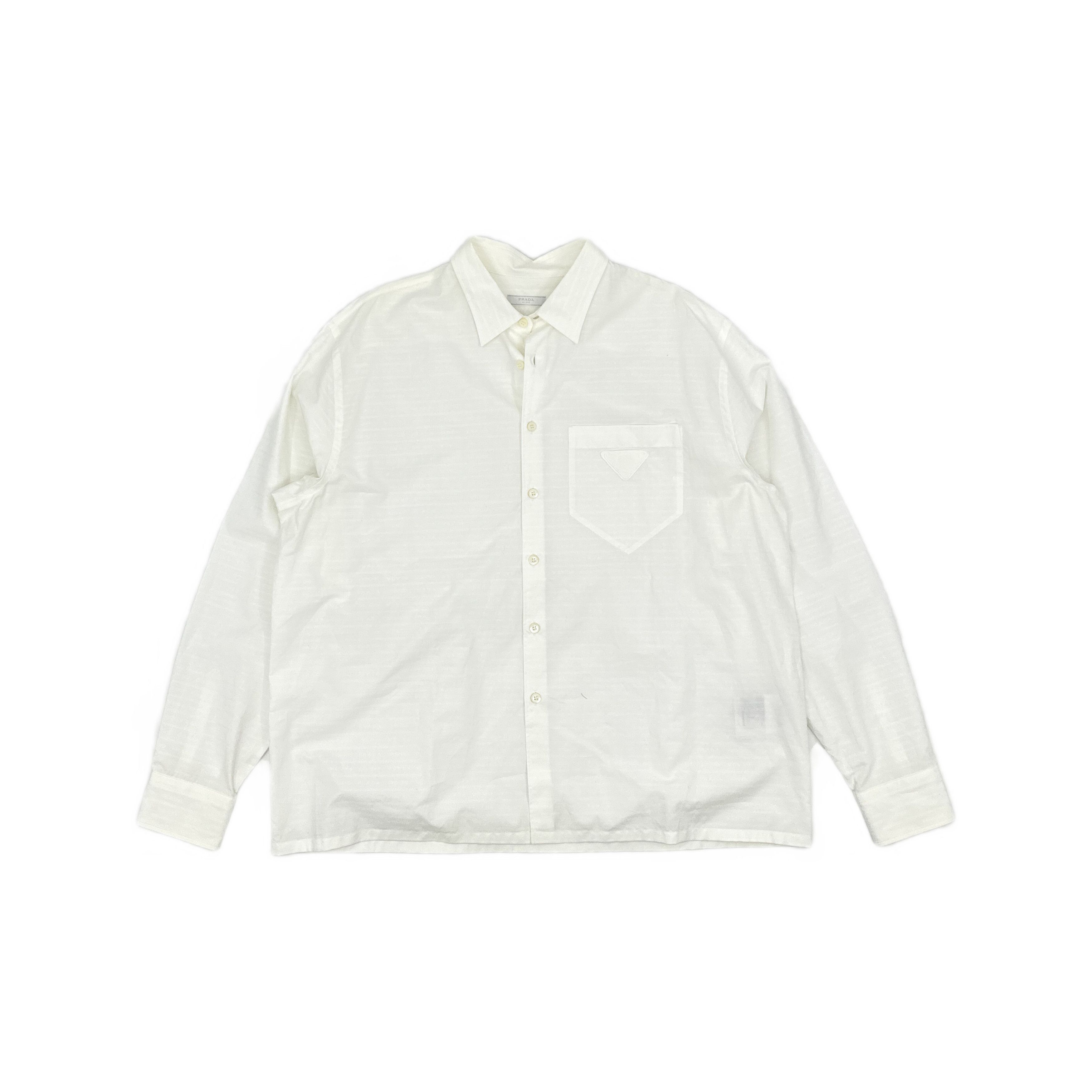 Prada Prada Logo Patch Button Up Shirt Size XXL Size US XXL / EU 58 / 5 - 1 Thumbnail