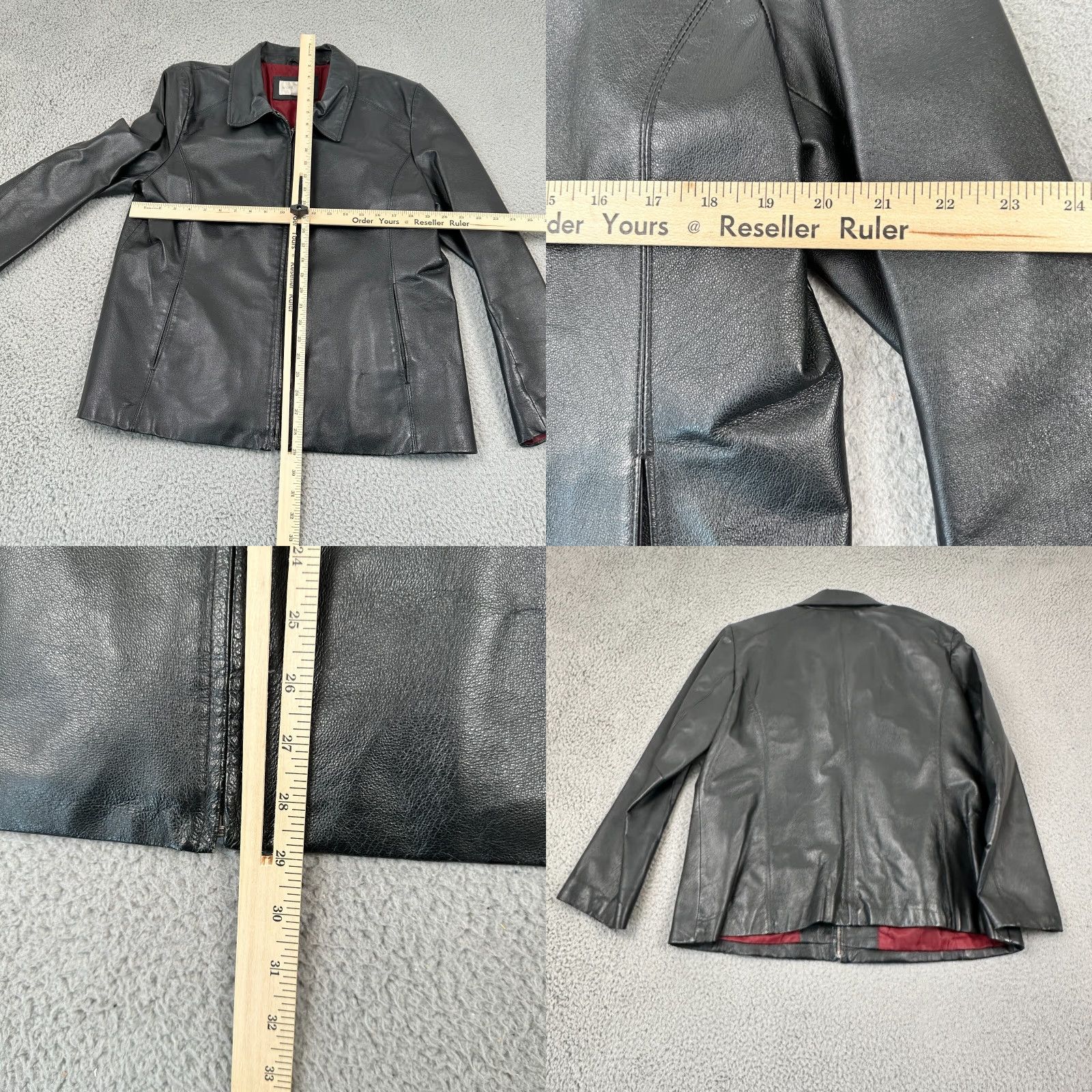 Worthington VINTAGE Worthington Leather Jacket Womens XL Black Full Zip Bomber Jacket Size XL / US 12-14 / IT 48-50 - 8 Thumbnail