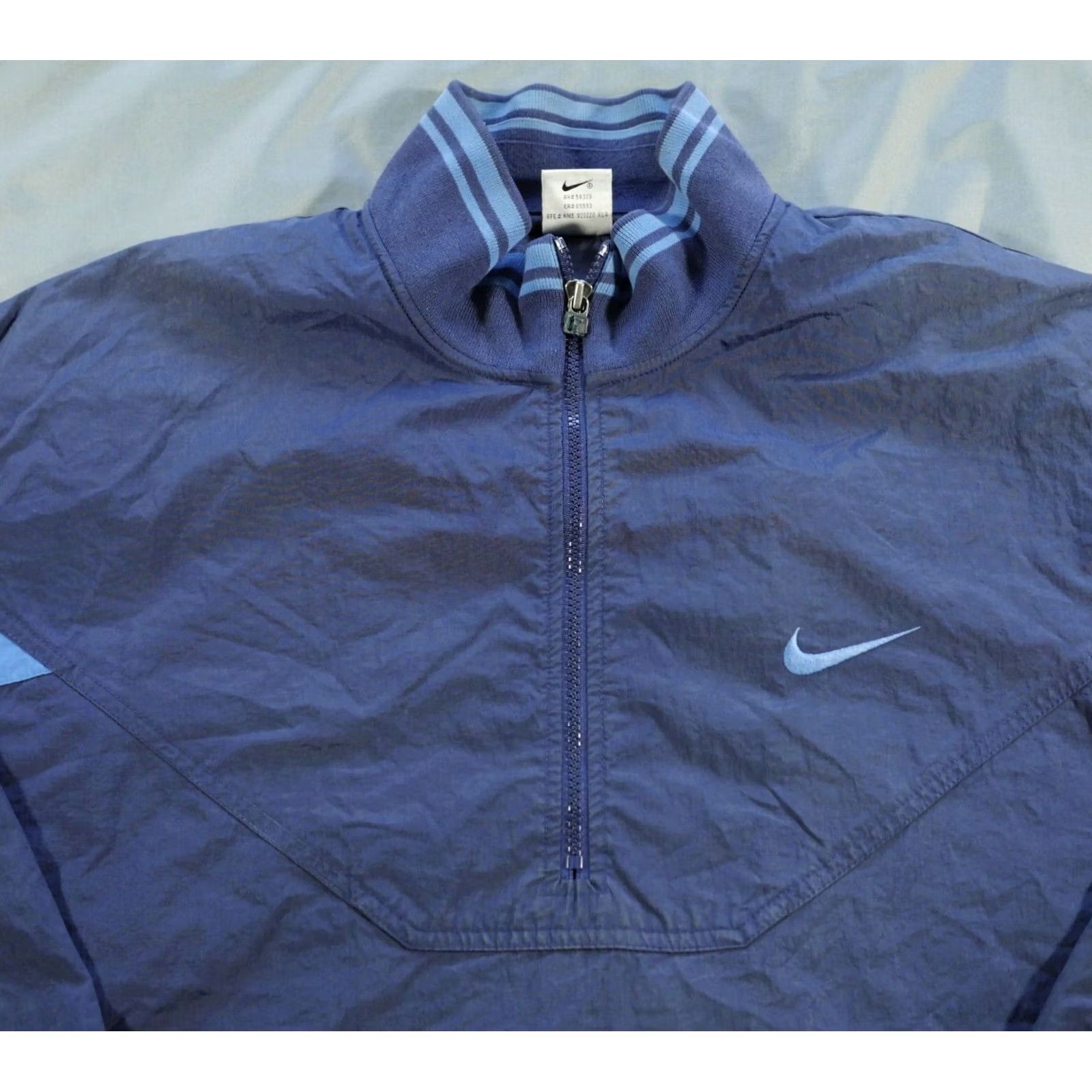 Nike VINTAGE Nike Jacket Mens XL Blue 90s 1/4 Zip Windbreaker Pull Over Y2K Windbreaker Jacket Size US XL / EU 56 / 4 - 3 Thumbnail