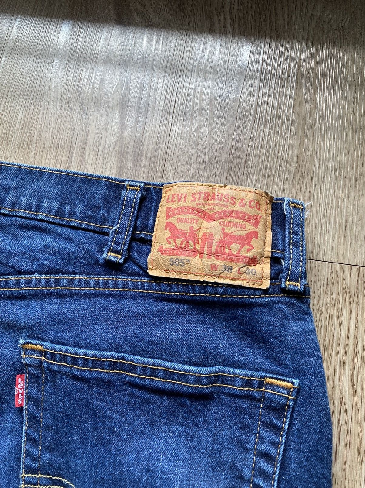 Levi's Levis 505 Dark Wash Denim Jeans Size US 38 / EU 54 - 5 Thumbnail