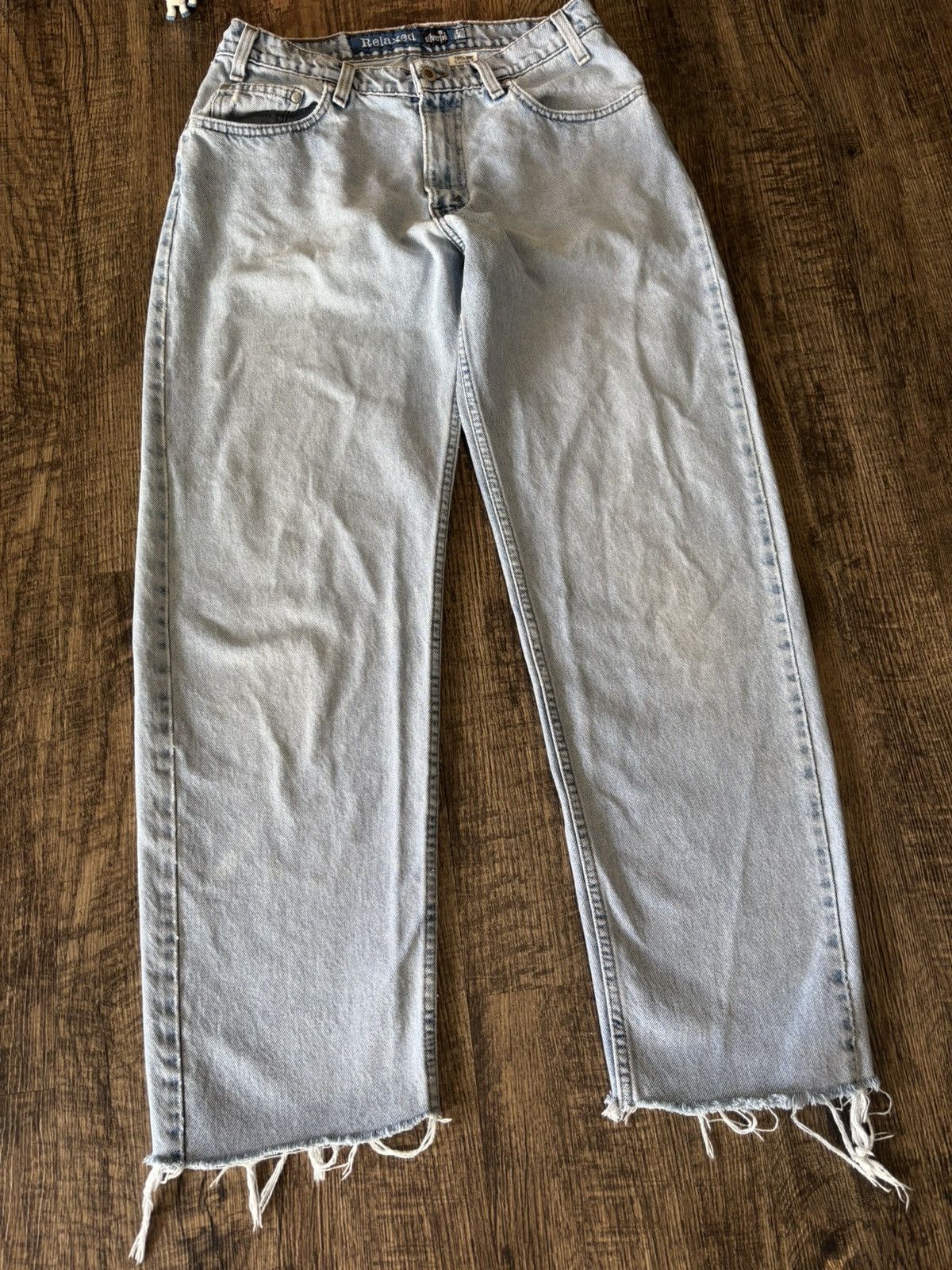 Levi's Vintage Clothing 90s Levis Silver-tab 33x31 Baggy Denim Cut Hem Size US 33 - 4 Thumbnail