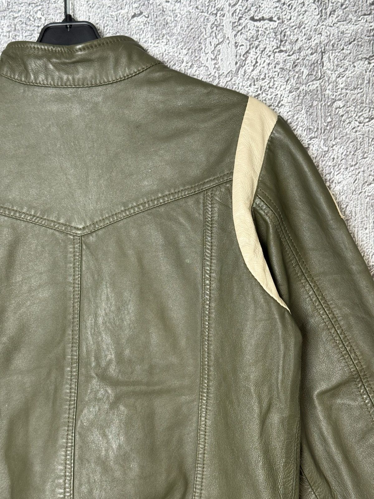 Diesel Vintage Diesel Leather Biker Jacket Big Logo Moto Racing Size L / US 10 / IT 46 - 13 Thumbnail